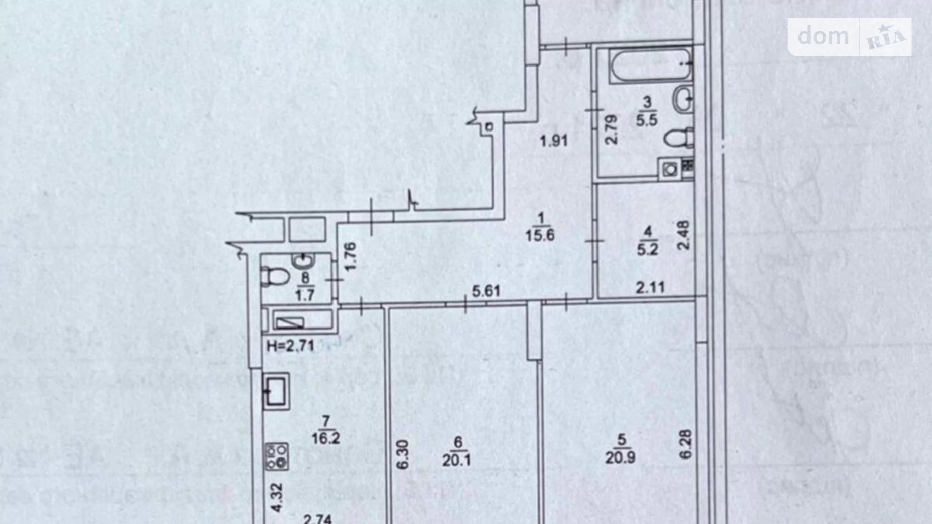 Продается 3-комнатная квартира 109 кв. м в Киеве, ул. Академика Заболотного, 1А