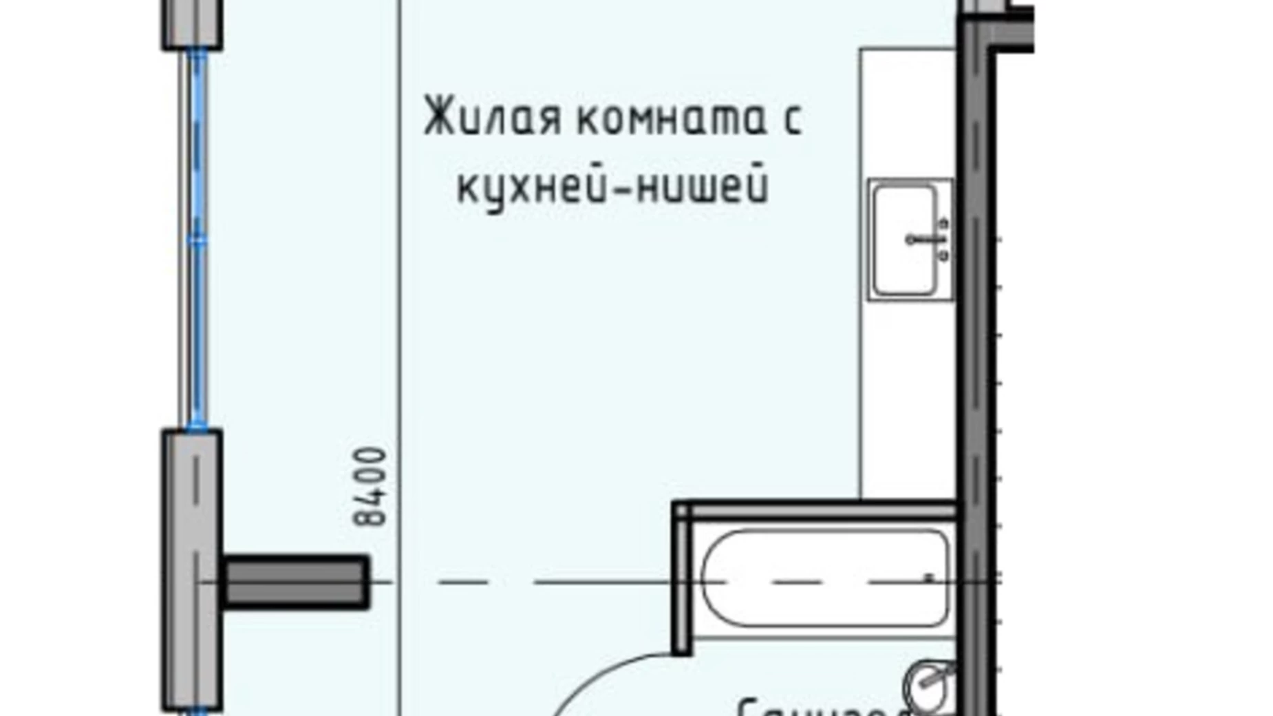 Продається 1-кімнатна квартира 24 кв. м у Одесі, вул. Радісна