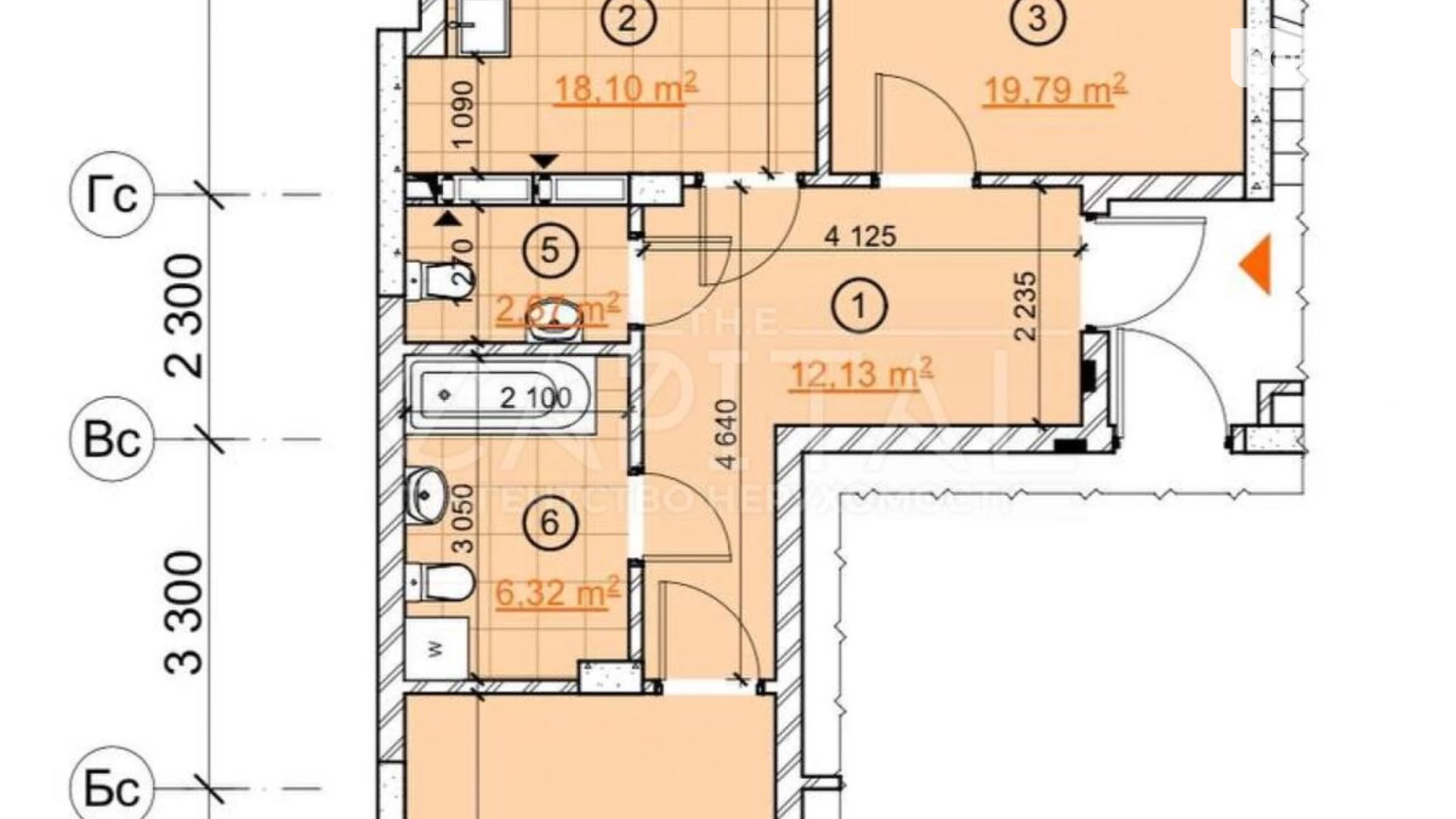 Продается 3-комнатная квартира 84 кв. м в Киеве, ул. Михаила Бойчука, 17 - фото 4