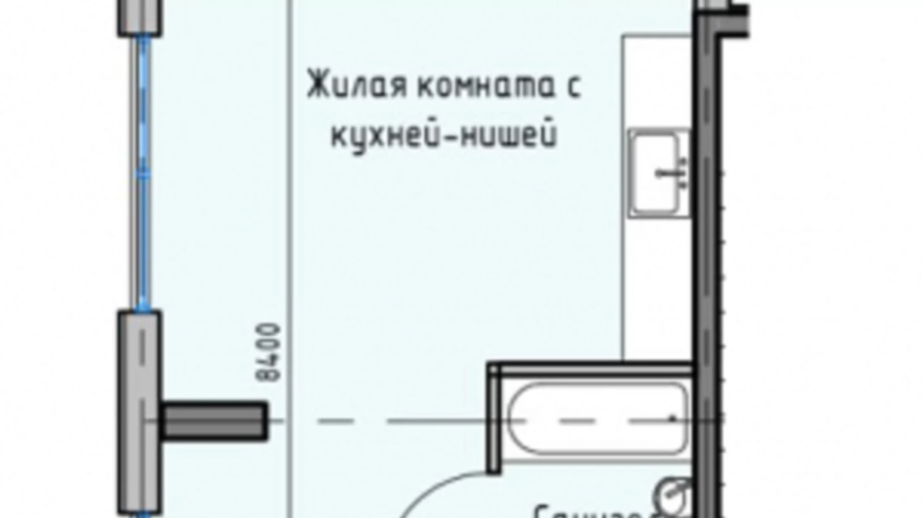 Продается 1-комнатная квартира 23 кв. м в Одессе, ул. Радостная, 29