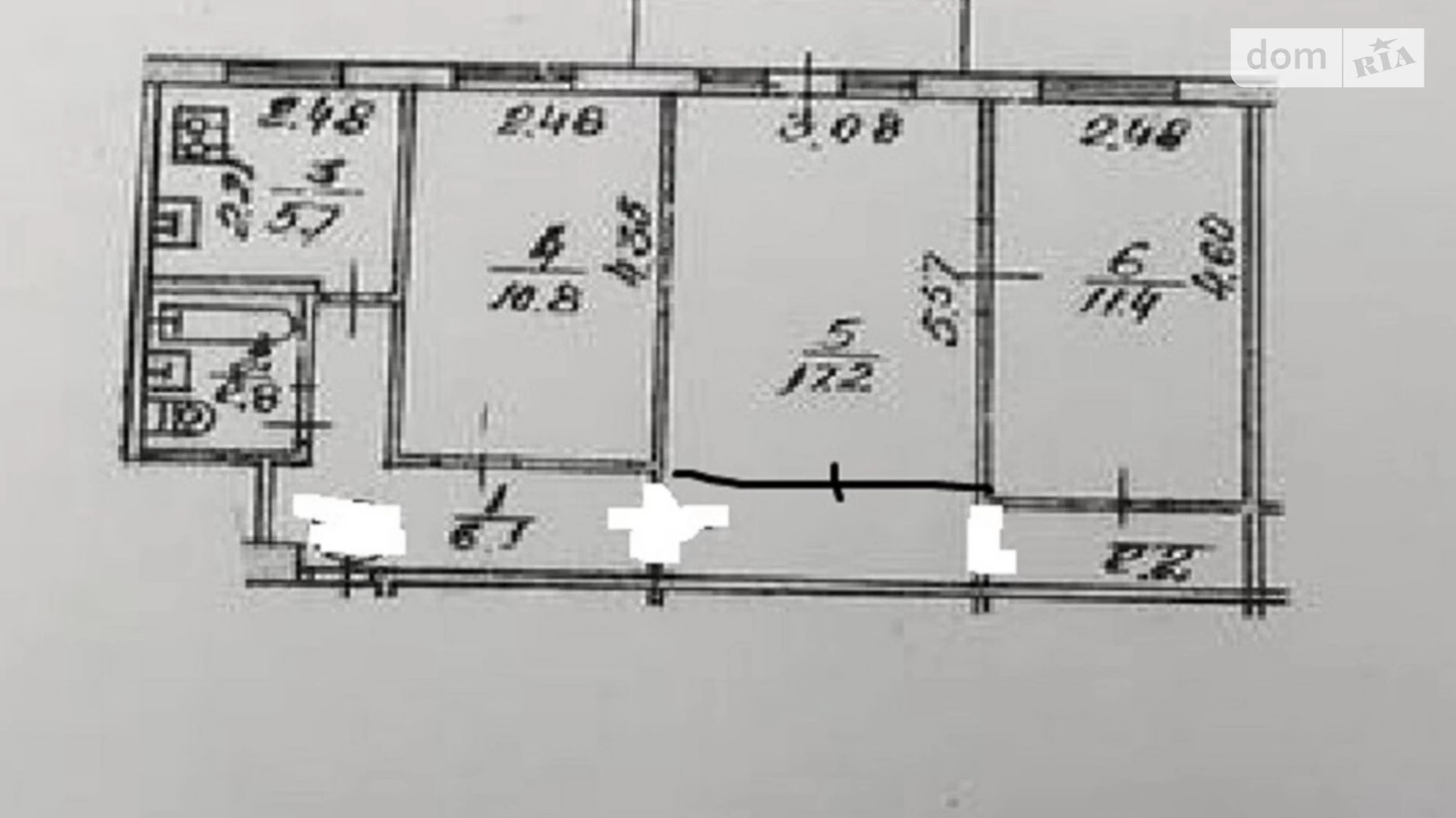 Продається 3-кімнатна квартира 57 кв. м у Києві, просп. Любомира Гузара, 10