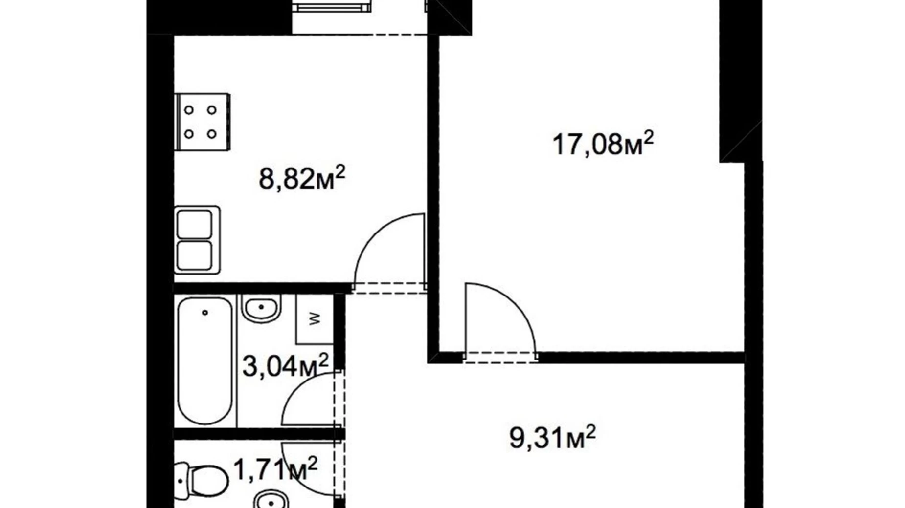 Продається 1-кімнатна квартира 43 кв. м у Подвірках, вул. Курязька, 16