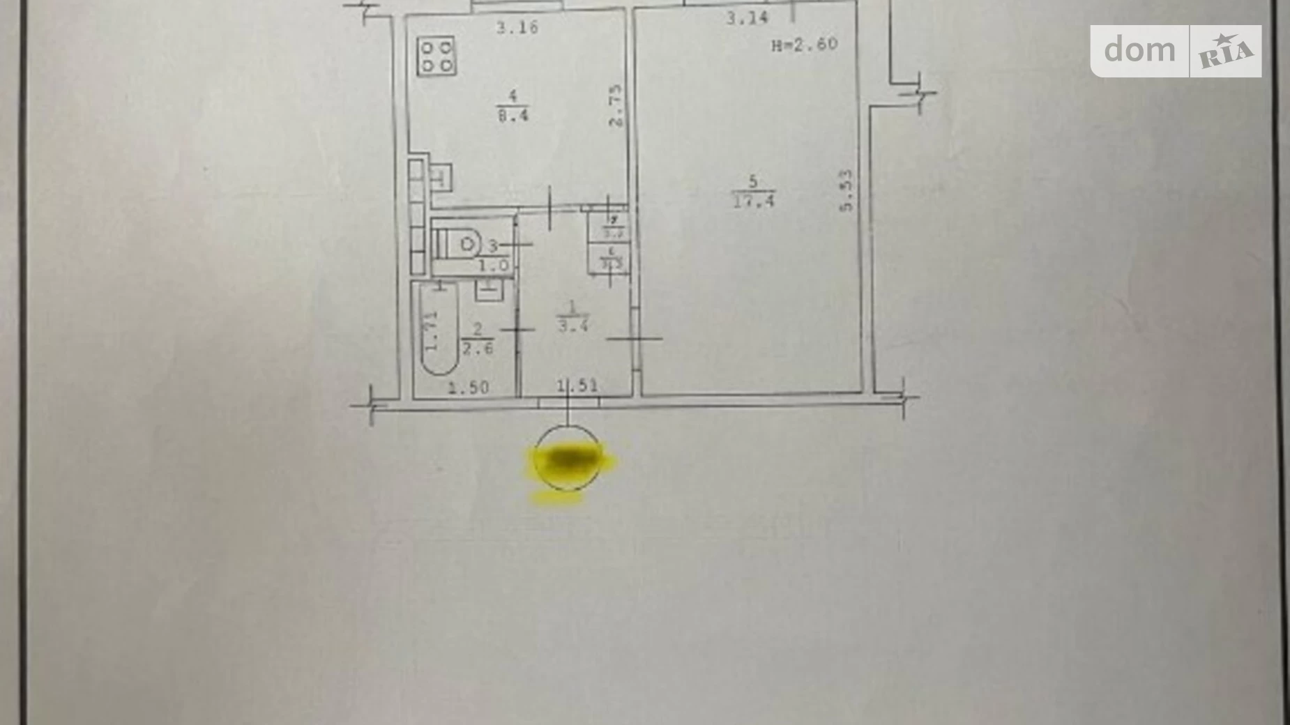 Продается 1-комнатная квартира 34 кв. м в Одессе, ул. Жолио-Кюри, 62 - фото 4