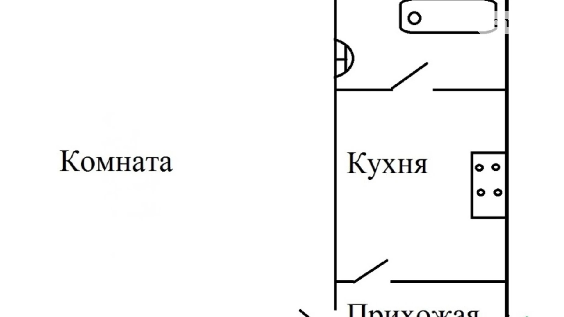 Продається 1-кімнатна квартира 28 кв. м у Одесі, вул. Дальницька