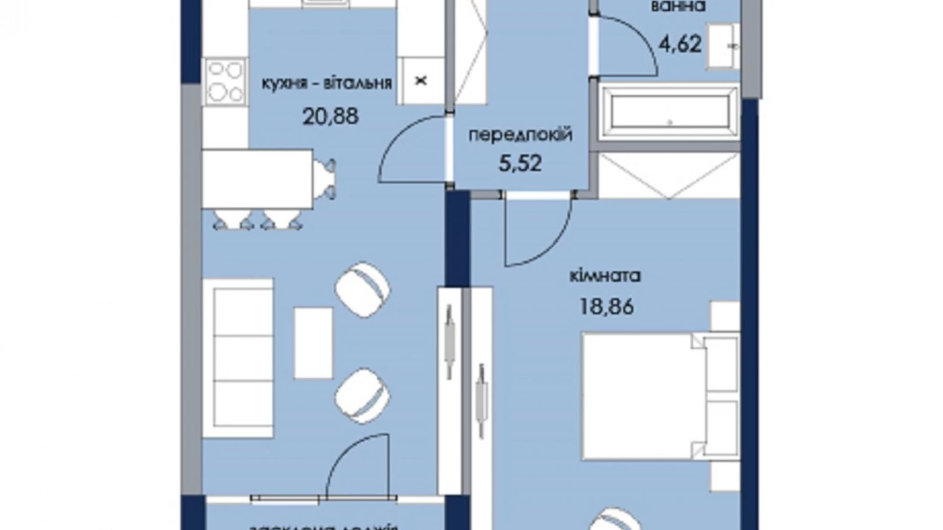 Продается 1-комнатная квартира 53 кв. м в Киеве, ул. Князя Романа Мстиславича(Генерала Жмаченко), 26 - фото 5