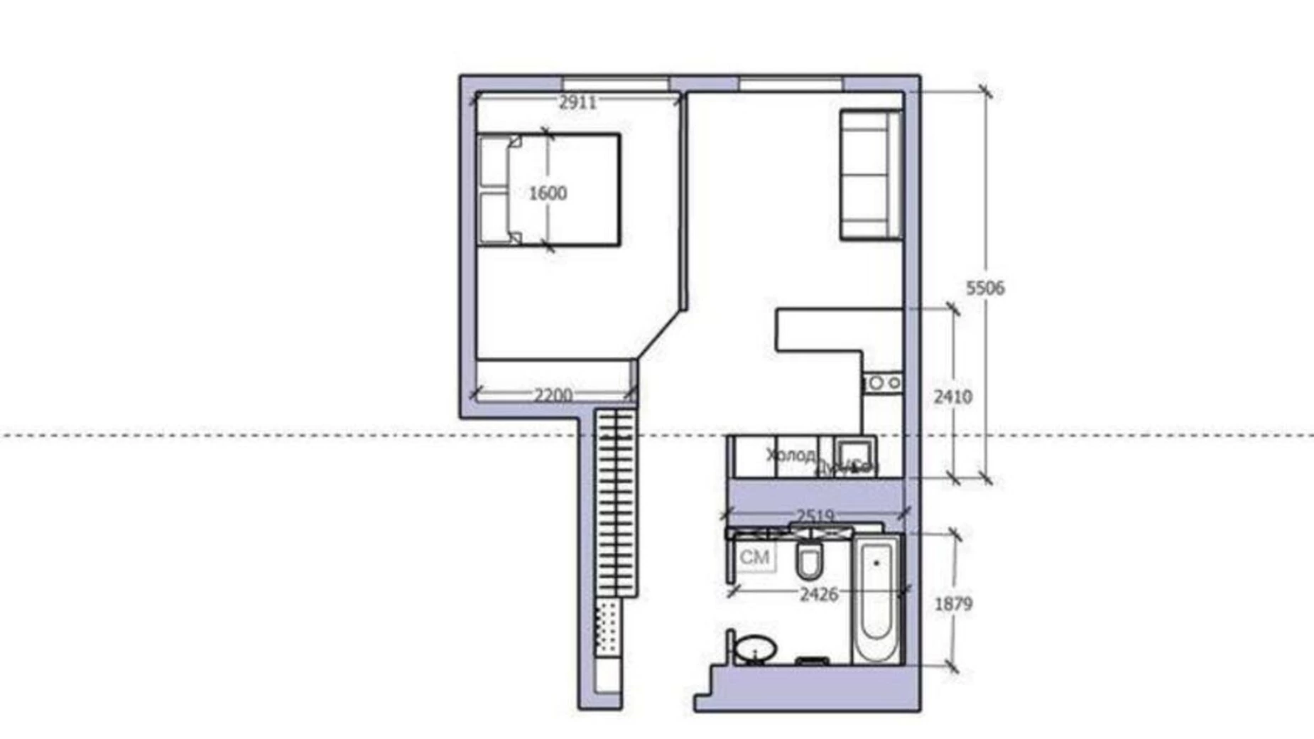 Продается 1-комнатная квартира 42 кв. м в Киеве, ул. Елены Телиги, 25