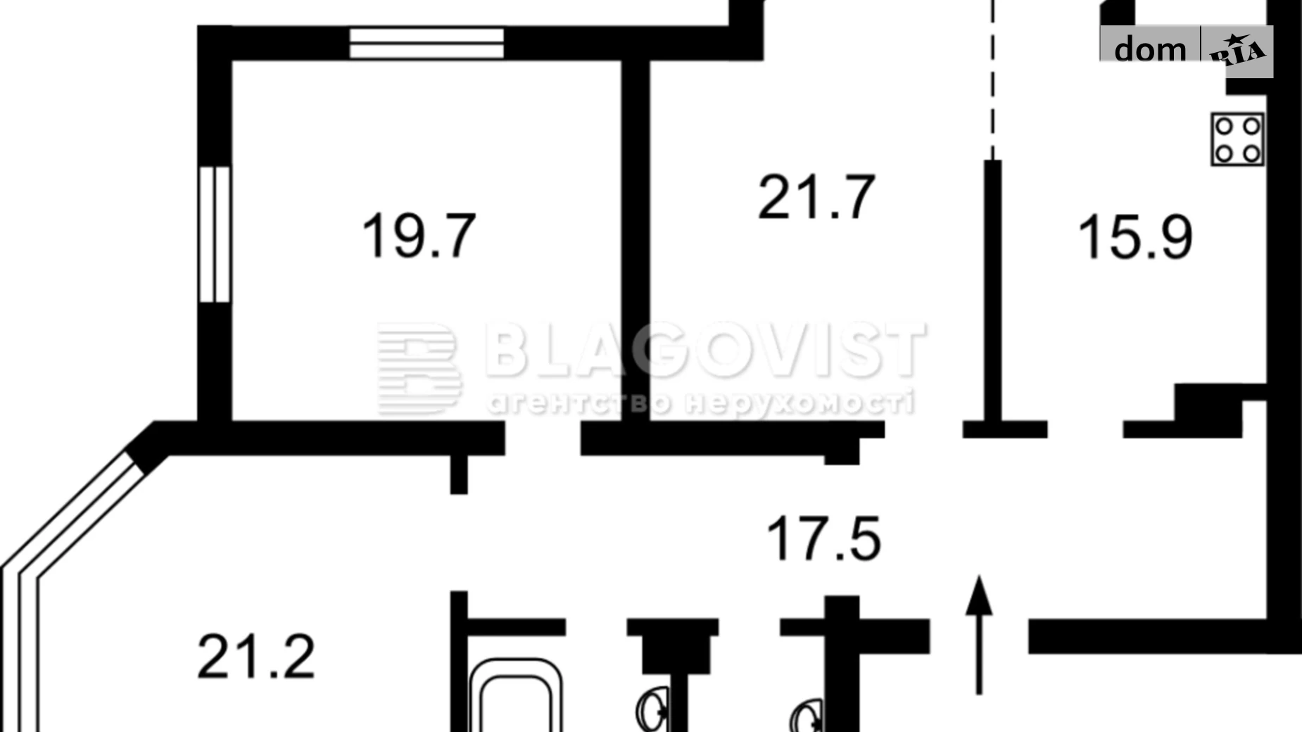 Продается 3-комнатная квартира 105 кв. м в Киеве, ул. Волынская, 9