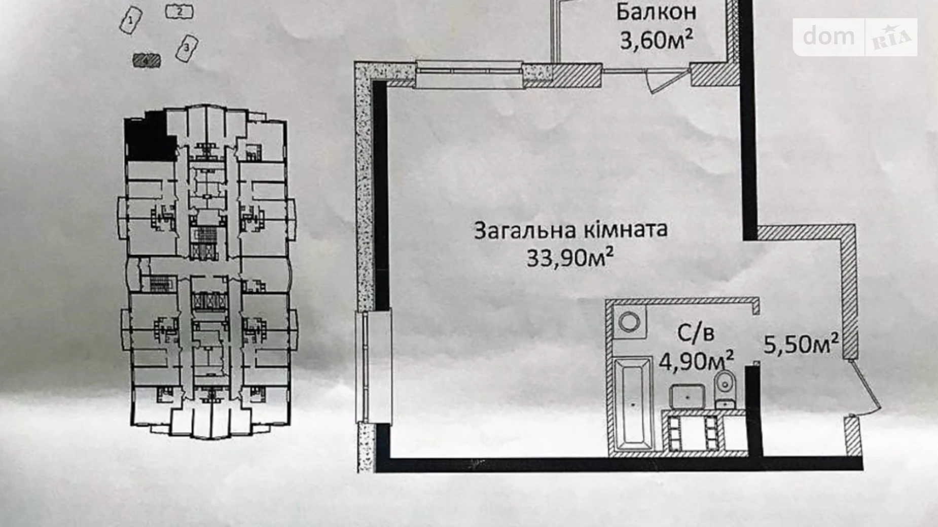 Продается 1-комнатная квартира 46 кв. м в Одессе, просп. Гагарина, 19 - фото 3