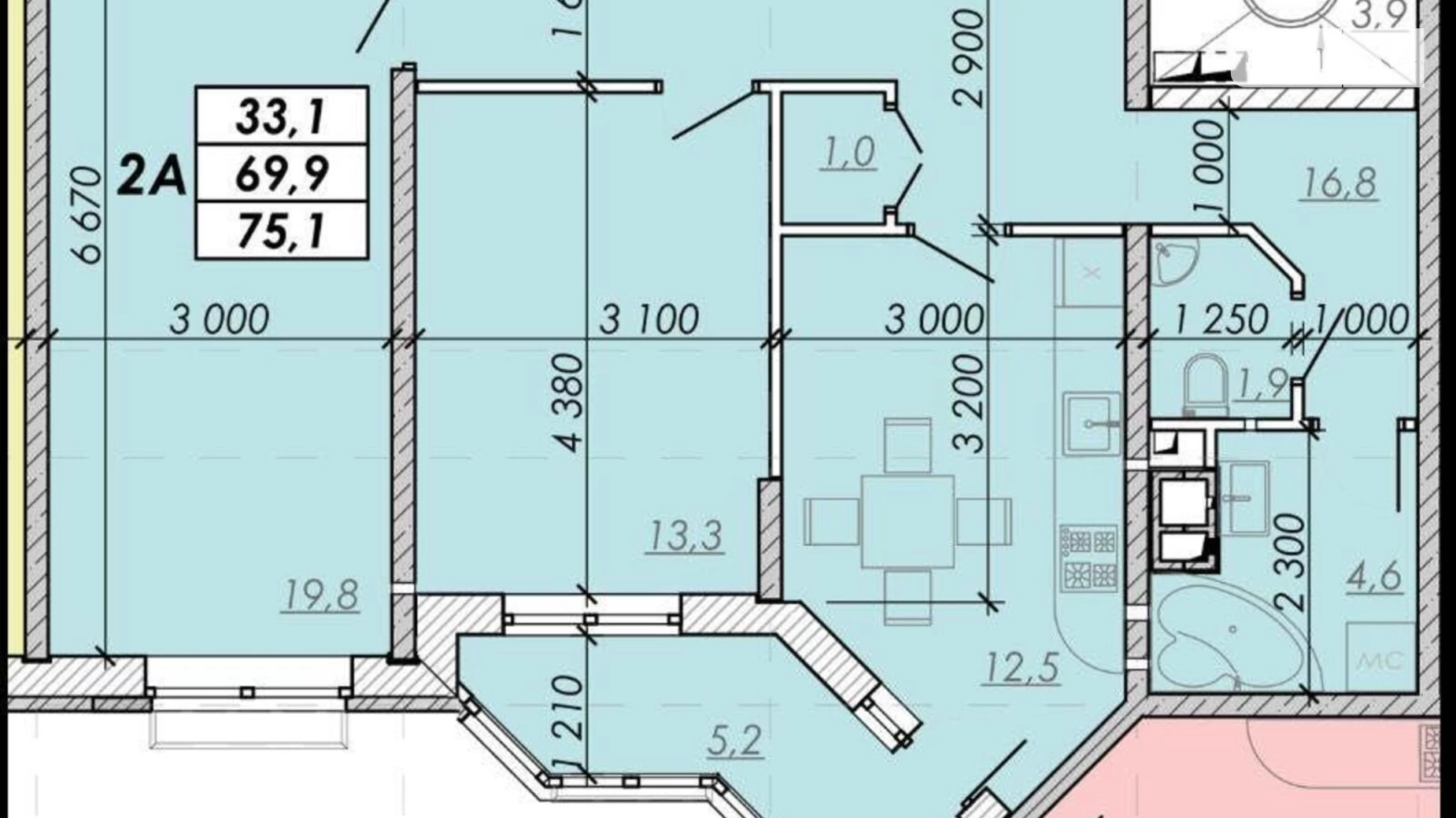 Продается 2-комнатная квартира 75 кв. м в Одессе, ул. Прохоровская, 40/1