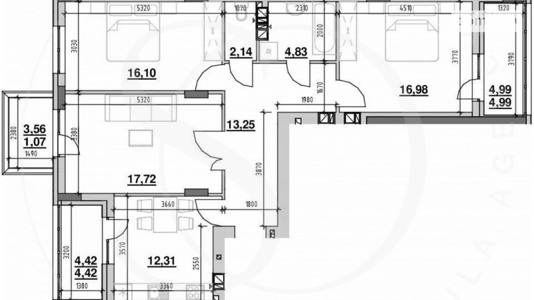 Продается 3-комнатная квартира 97 кв. м в Львове, ул. Рудненская - фото 2