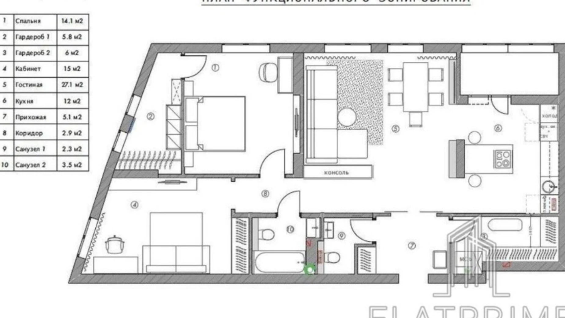 Продается 3-комнатная квартира 97.1 кв. м в Киеве, ул. Богдановская, 7В - фото 3