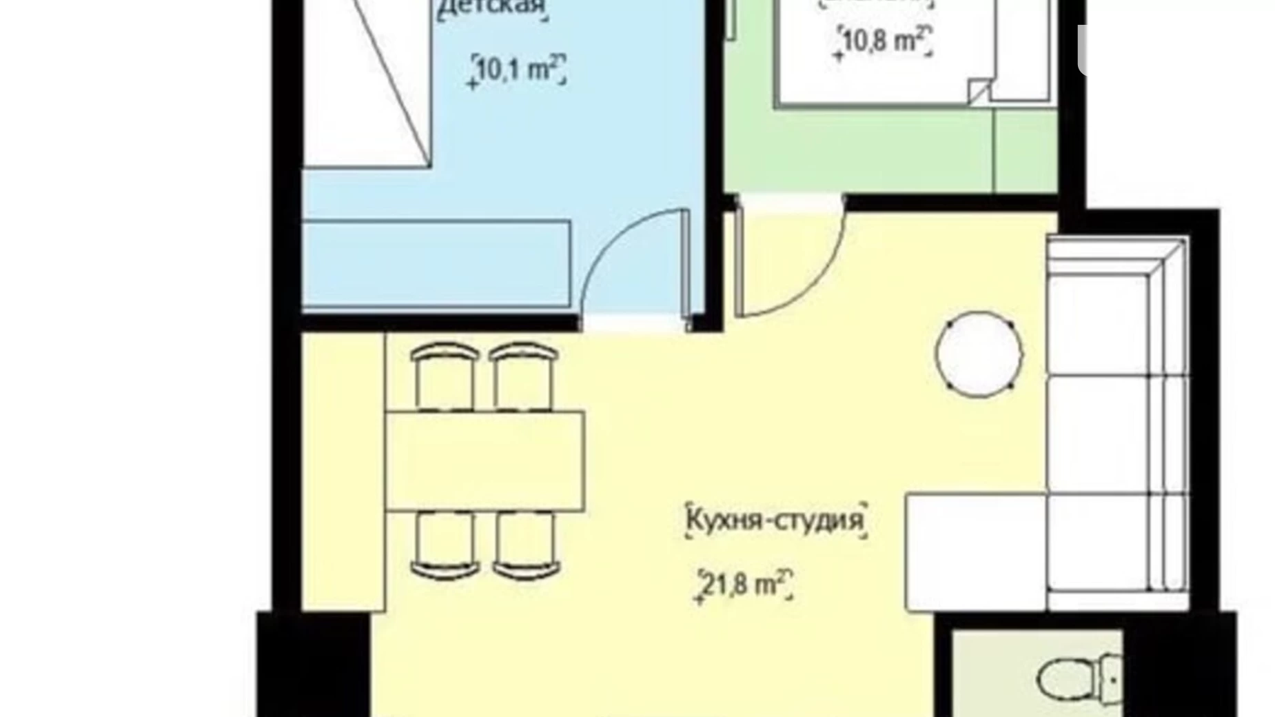 Продается 2-комнатная квартира 54 кв. м в Днепре, ул. Степана Бандеры(Шмидта), 15 - фото 2