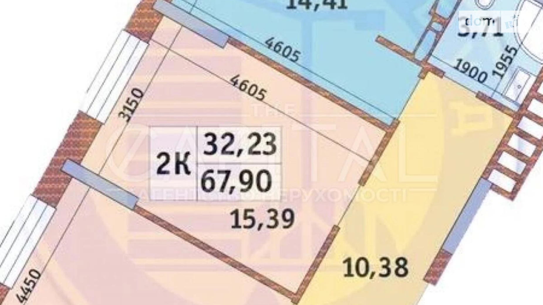 Продается 2-комнатная квартира 68 кв. м в Киеве, ул. Глубочицкая, 43