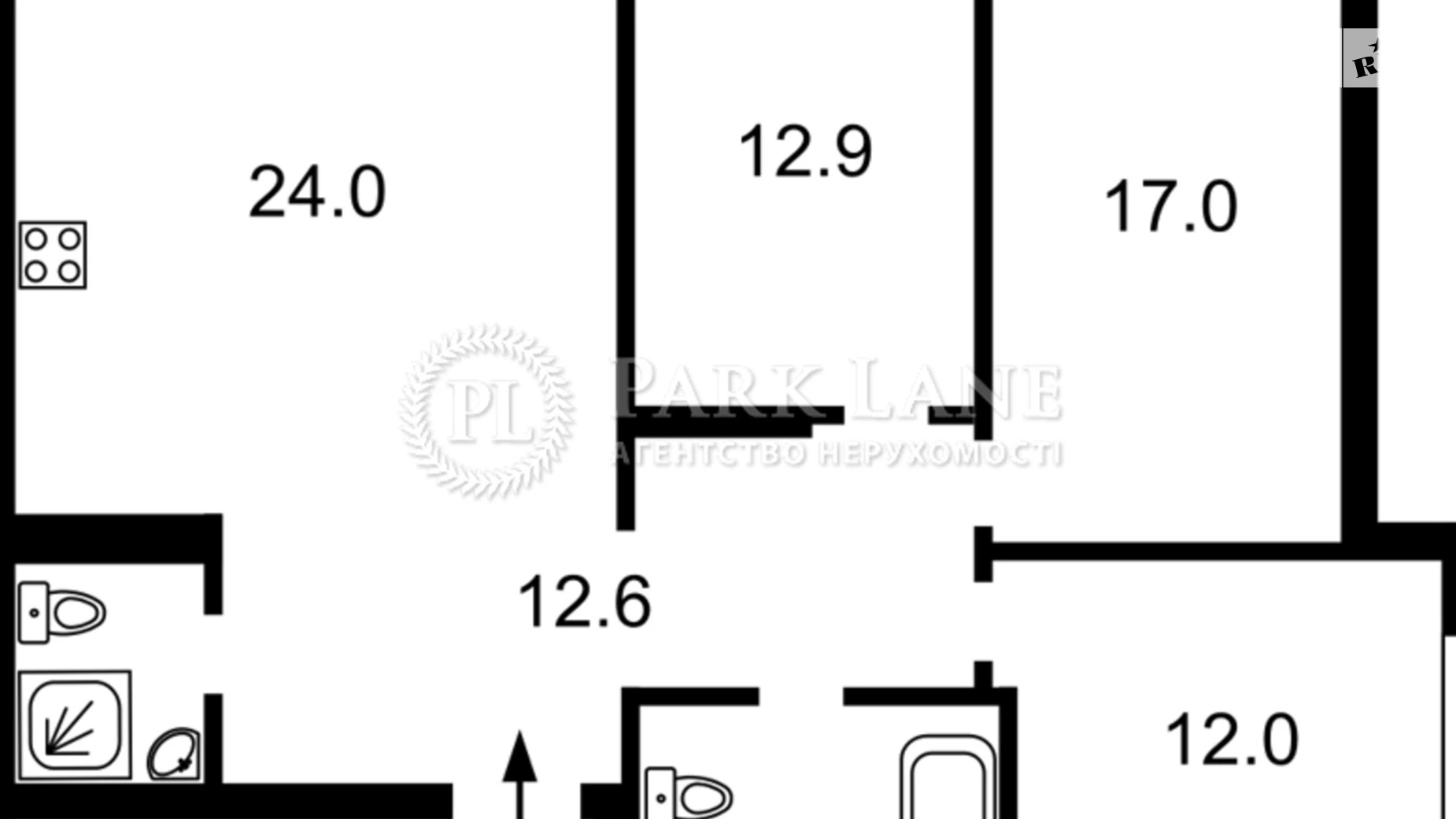 Продается 3-комнатная квартира 87 кв. м в Киеве, ул. Евгения Сверстюка, 6Е