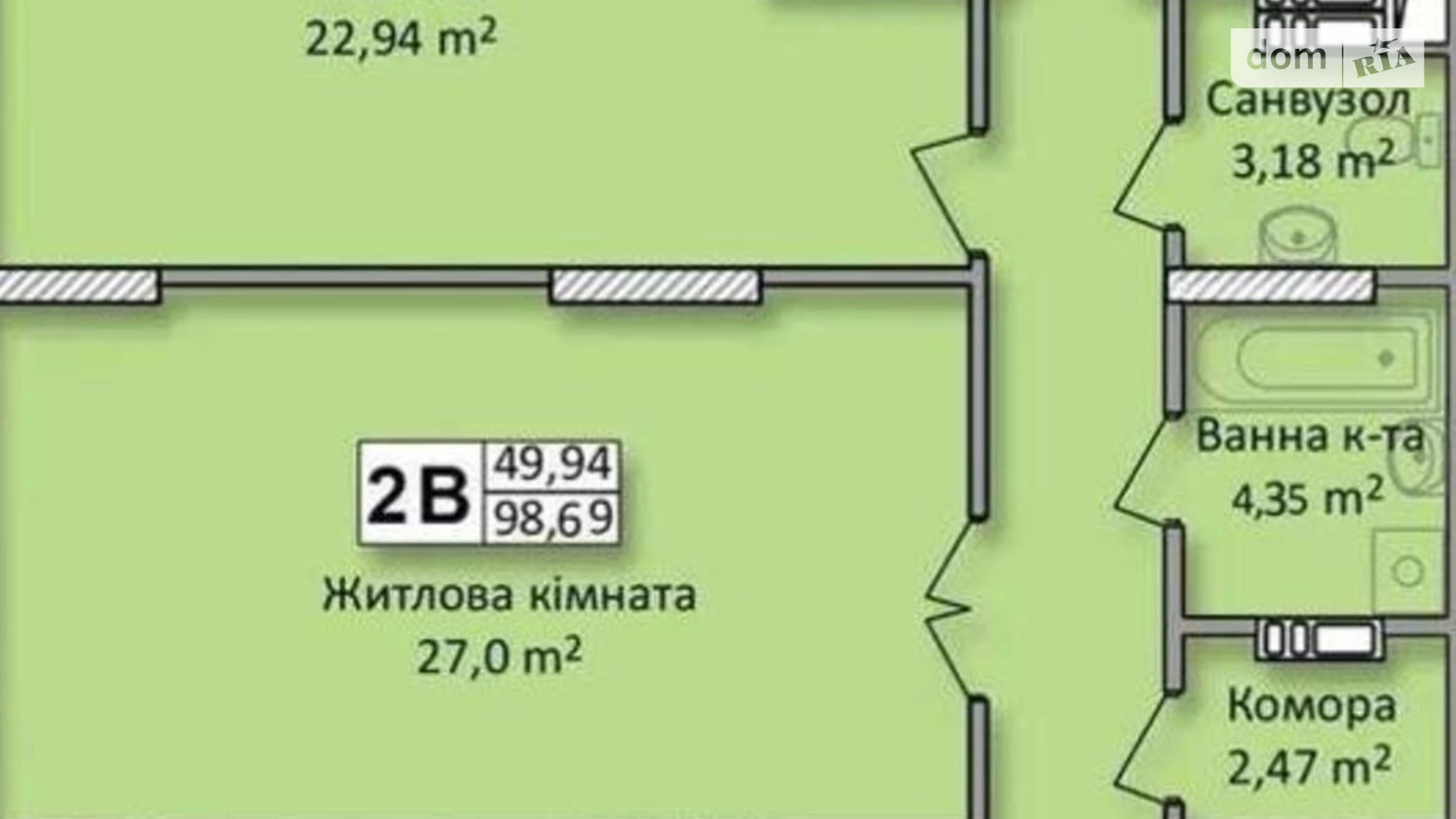 Продається 2-кімнатна квартира 98 кв. м у Києві, вул. Юрія Кондратюка, 3