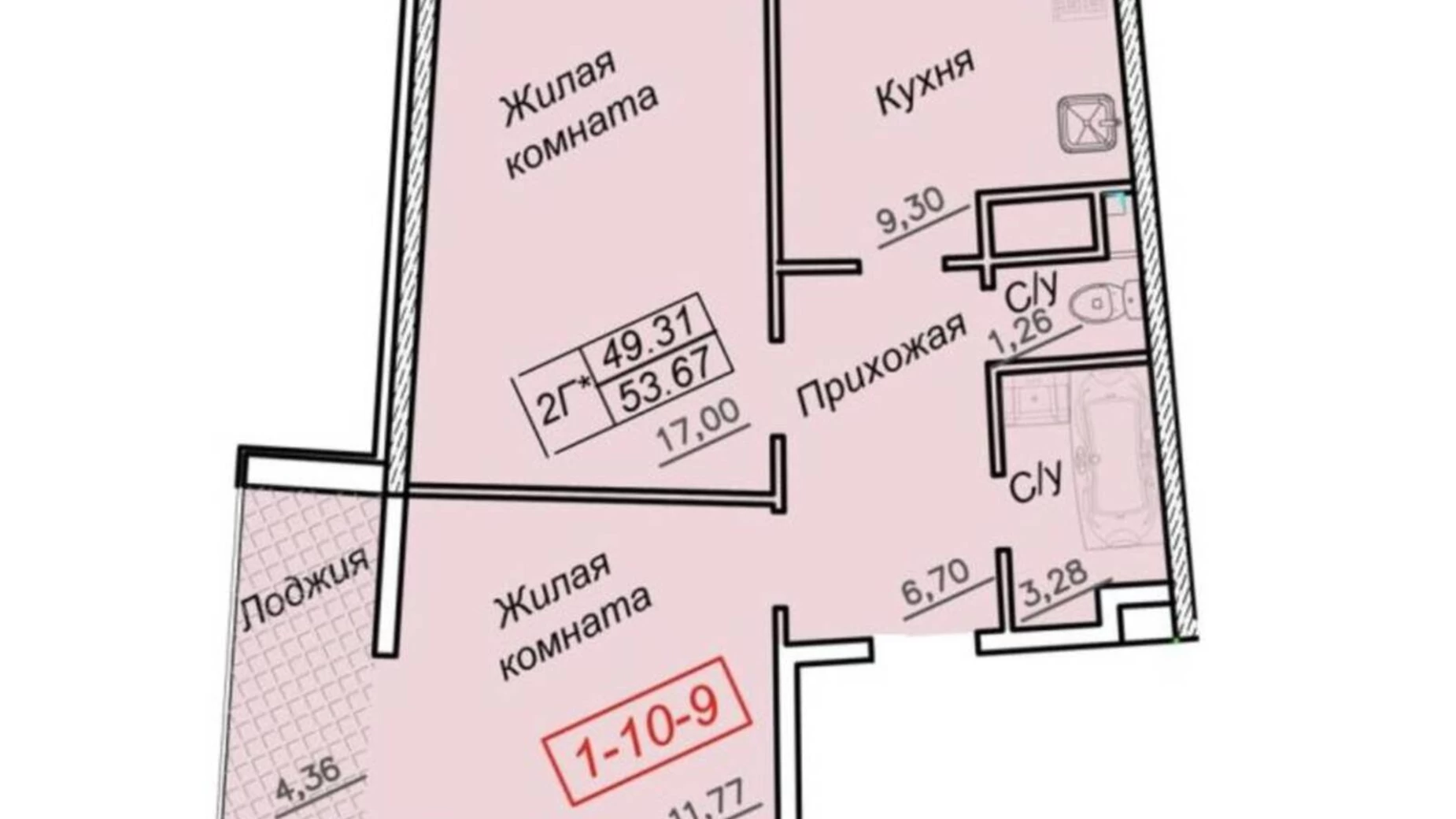 Продается 2-комнатная квартира 53 кв. м в Одессе, ул. Каманина, 16А