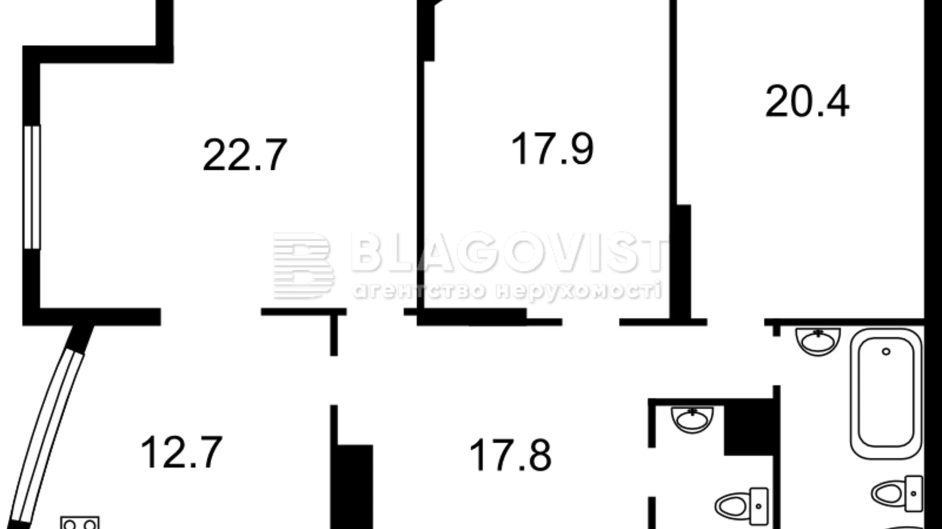 Продается 3-комнатная квартира 103 кв. м в Киеве, ул. Дмитриевская, 82