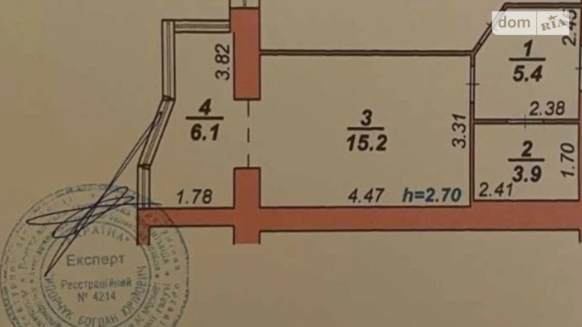 Продается 1-комнатная квартира 51 кв. м в Хмельницком, ул. Заречанская, 3/3