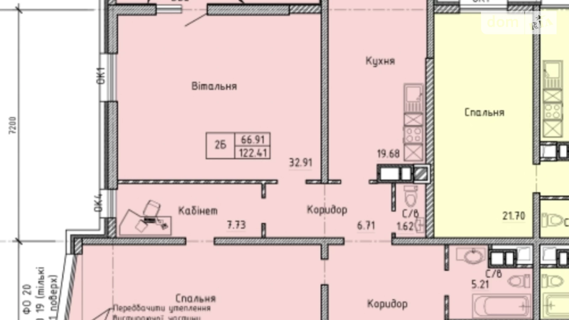 Продається 2-кімнатна квартира 123 кв. м у Одесі, просп. Шевченка, 29/1 - фото 2
