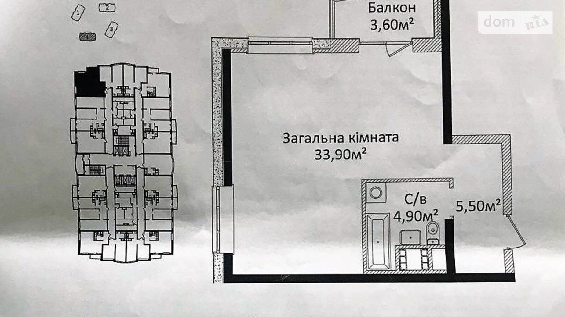 Продается 2-комнатная квартира 45.5 кв. м в Одессе, просп. Гагарина, 19