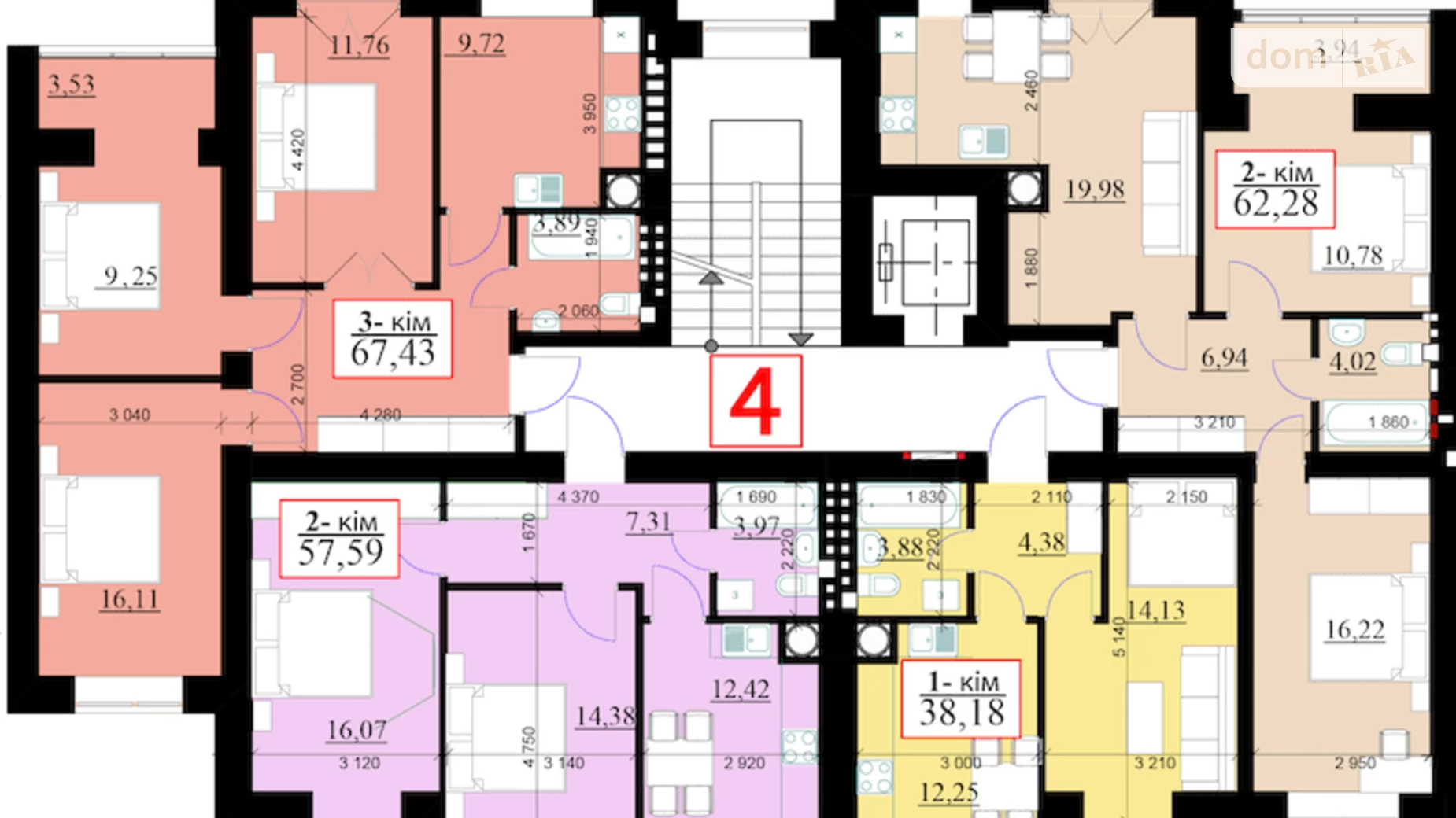 Продается 3-комнатная квартира 67.43 кв. м в Ивано-Франковске, ул. Гетьмана Ивана Мазепы, 168