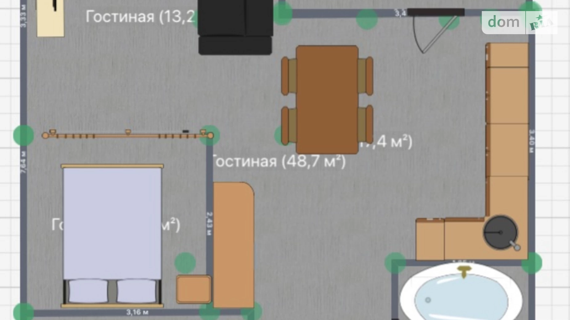 Продается 1-комнатная квартира 49 кв. м в Харькове, ул. Домостроительная, 3