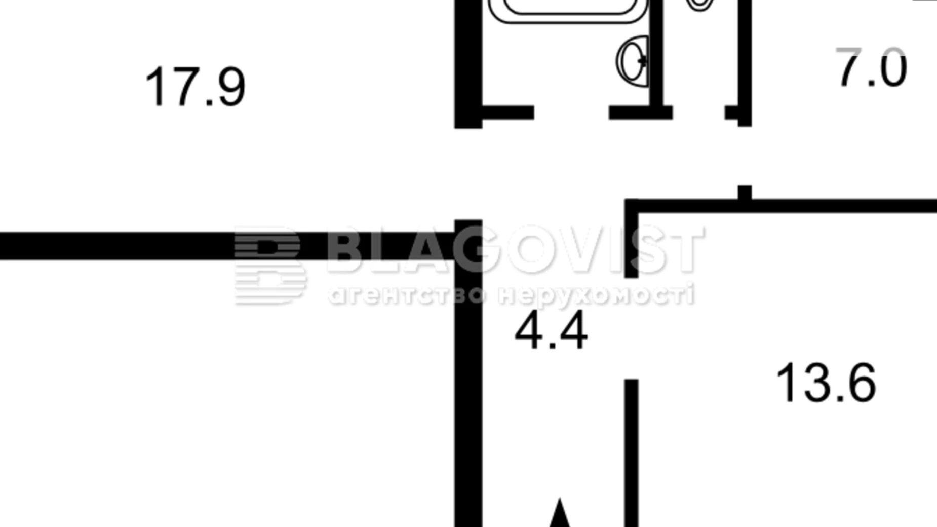 Продается 2-комнатная квартира 52 кв. м в Киеве, ул. Генерала Алмазова, 1