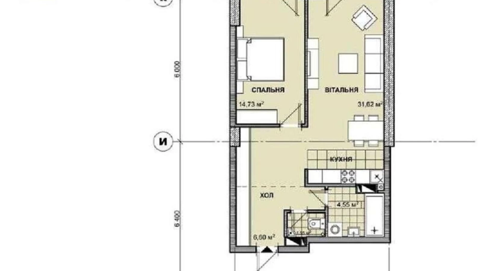 Продается 2-комнатная квартира 69 кв. м в Киеве, просп. Берестейский(Победы), 55