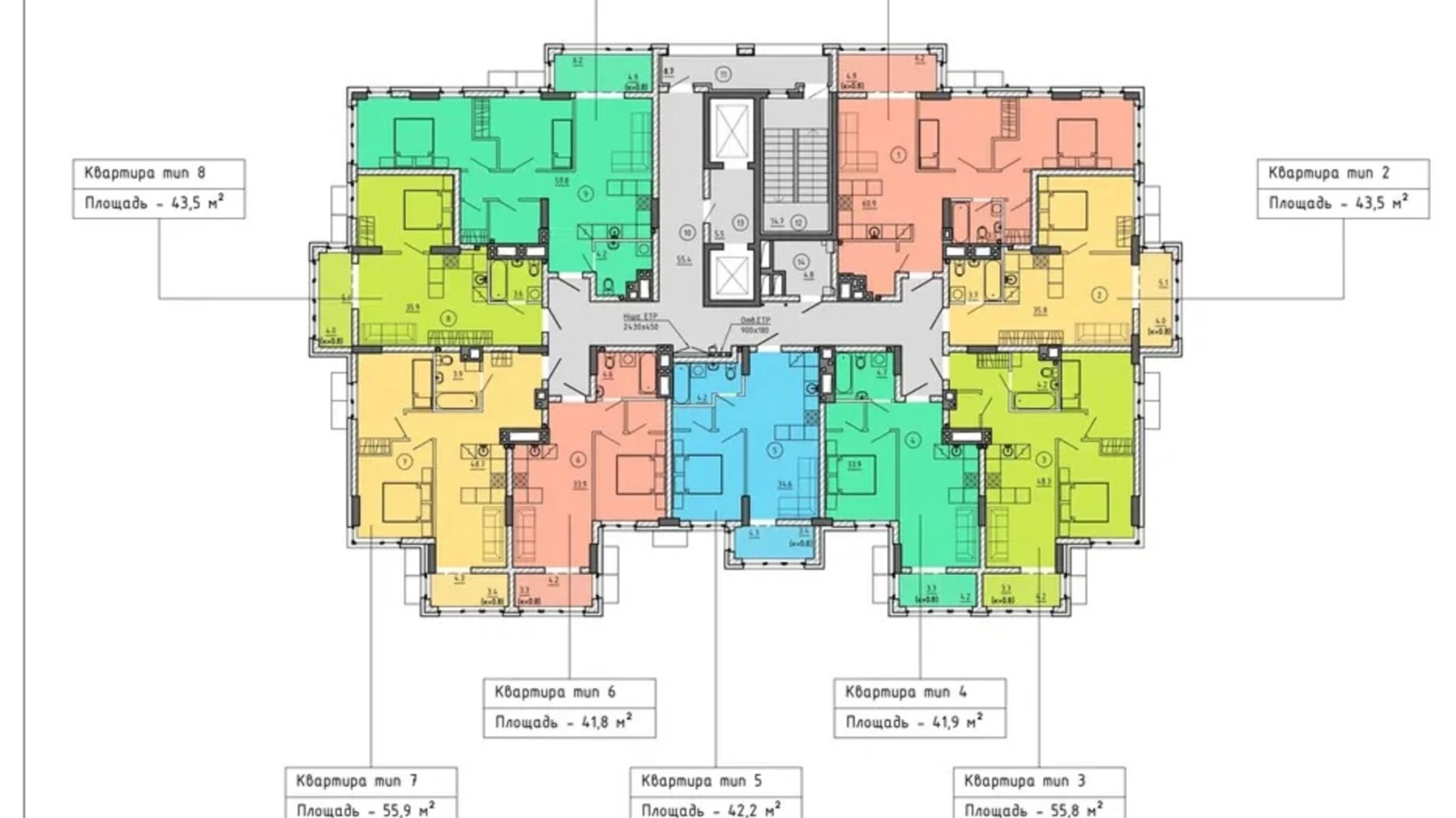 Продается 1-комнатная квартира 41.8 кв. м в Днепре, ул. Квитки Цисык(Королевой Гули)