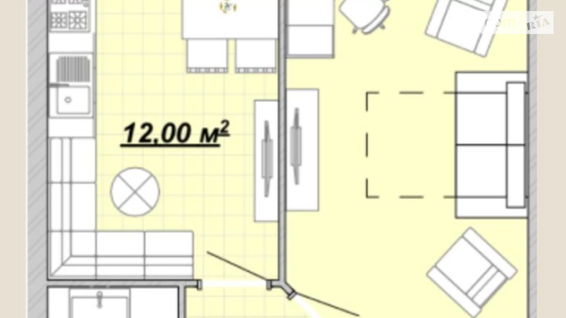 Продается 1-комнатная квартира 42.7 кв. м в Ивано-Франковске, ул. Княгинин