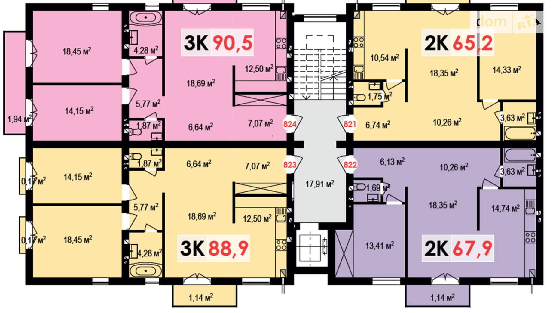 Продается 2-комнатная квартира 66.9 кв. м в Ивано-Франковске, ул. Крайковского, 5