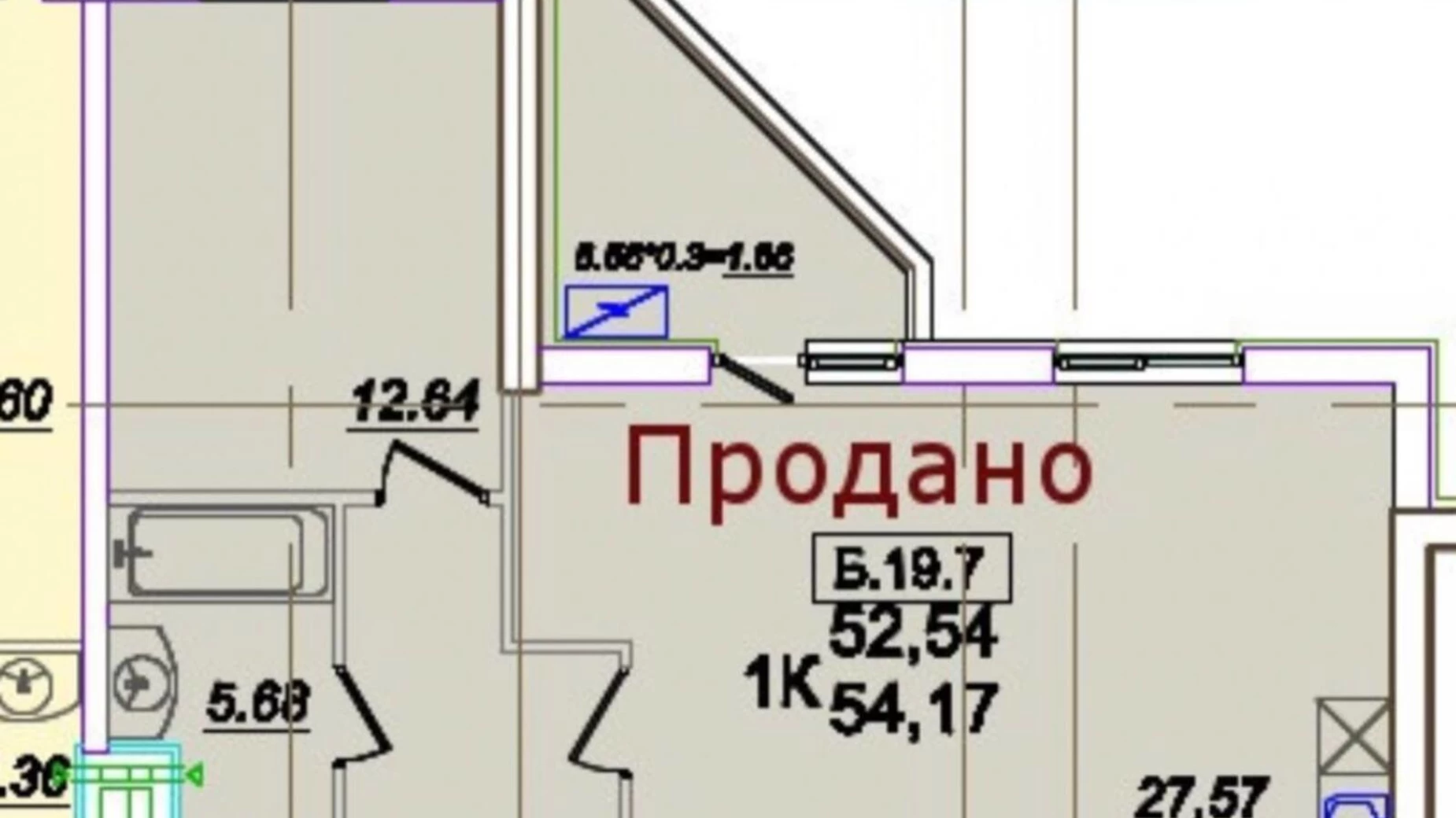 Продается 1-комнатная квартира 54 кв. м в Одессе, ул. Генуэзская, 1 - фото 2