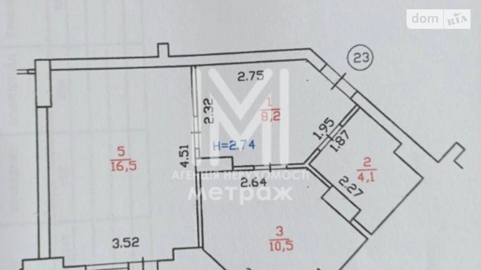 Продается 1-комнатная квартира 46 кв. м в Вишневом, ул. Витянская, 2