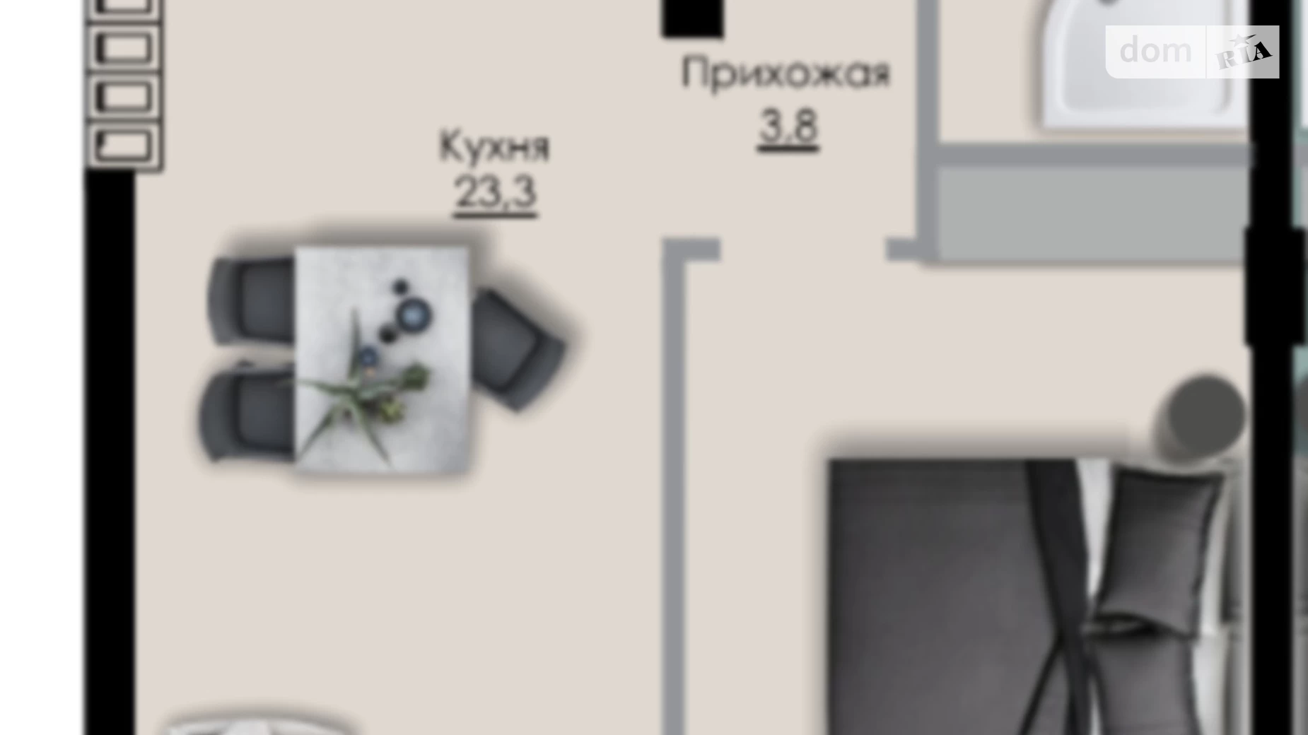 Продается 1-комнатная квартира 44 кв. м в Одессе, ул. Марсельская