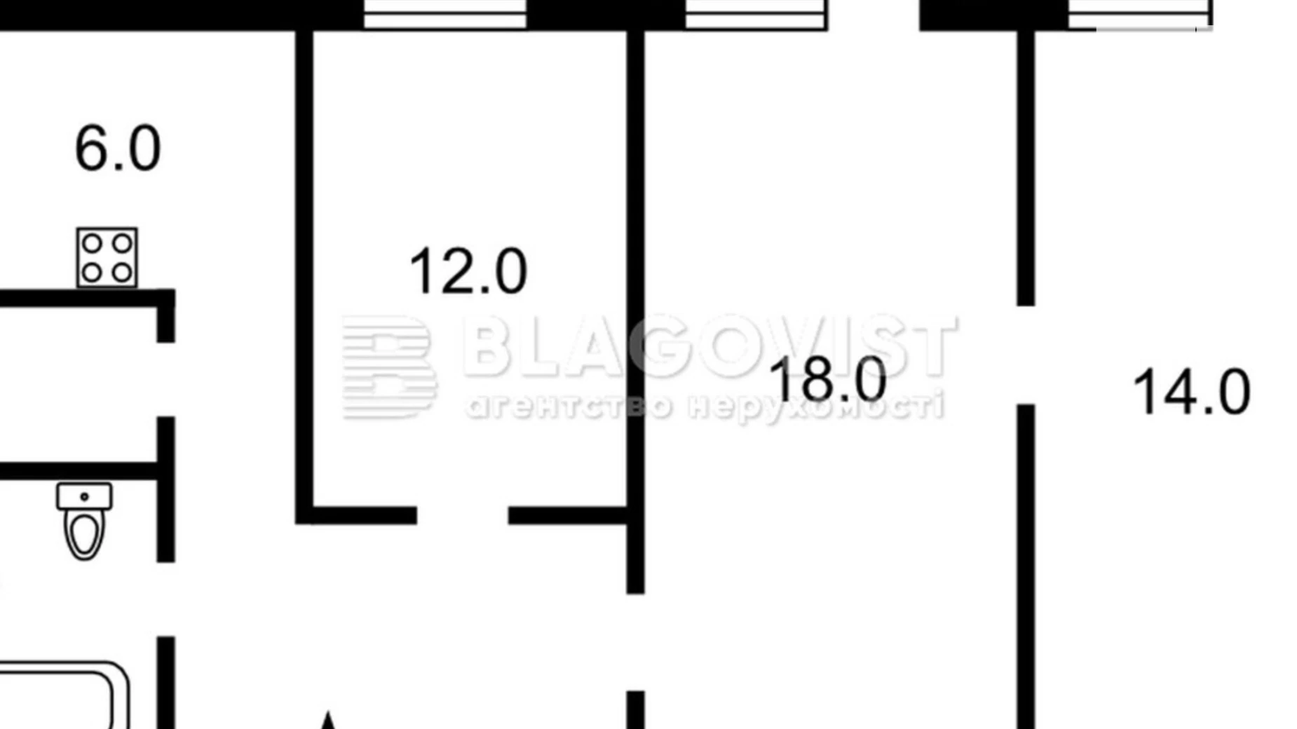 Продается 3-комнатная квартира 75 кв. м в Киеве, ул. Софиевская, 1