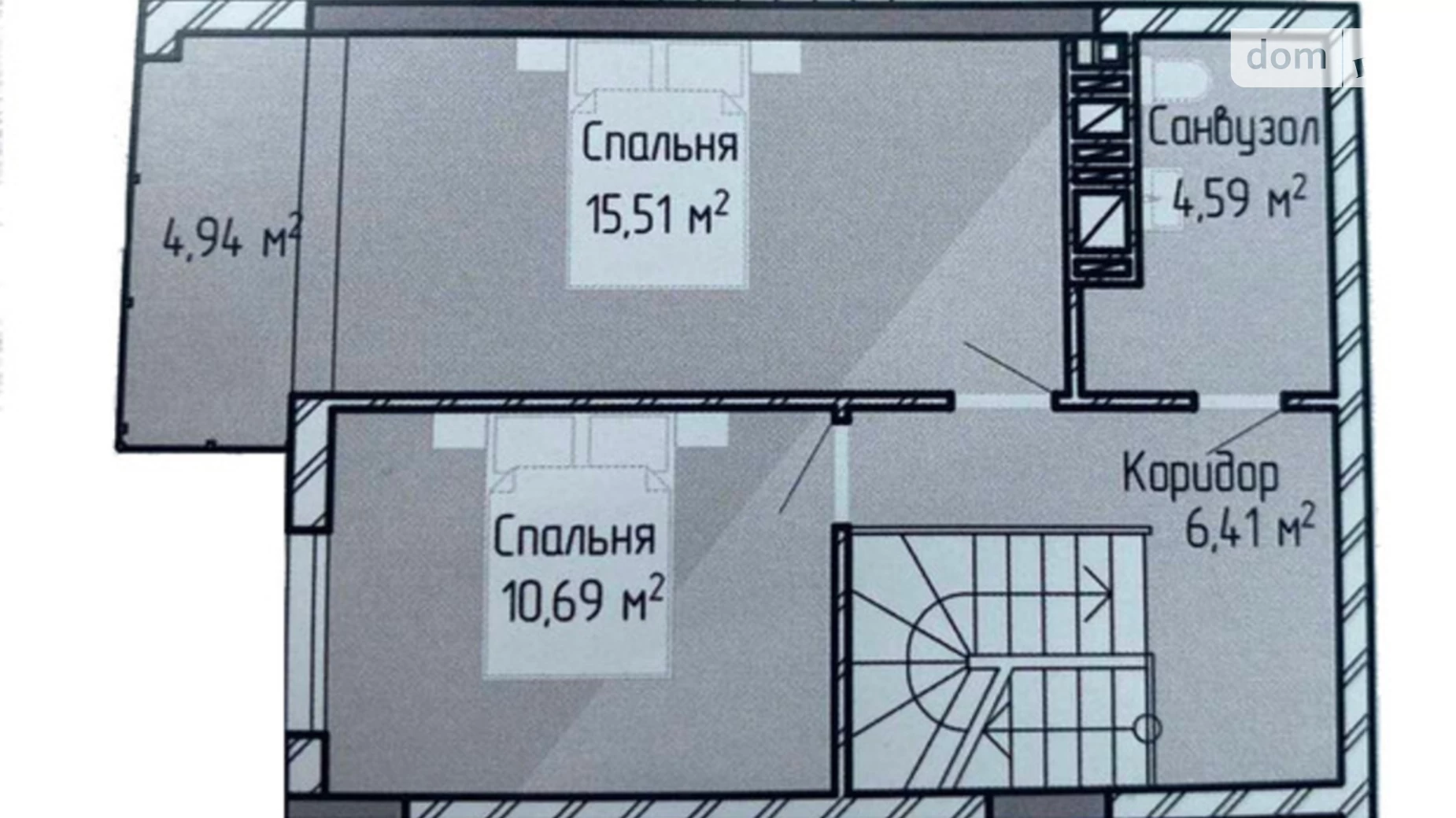 4-комнатная квартира 85.6 кв. м в Тернополе, ул. Вербицкого Михаила, 7 - фото 2