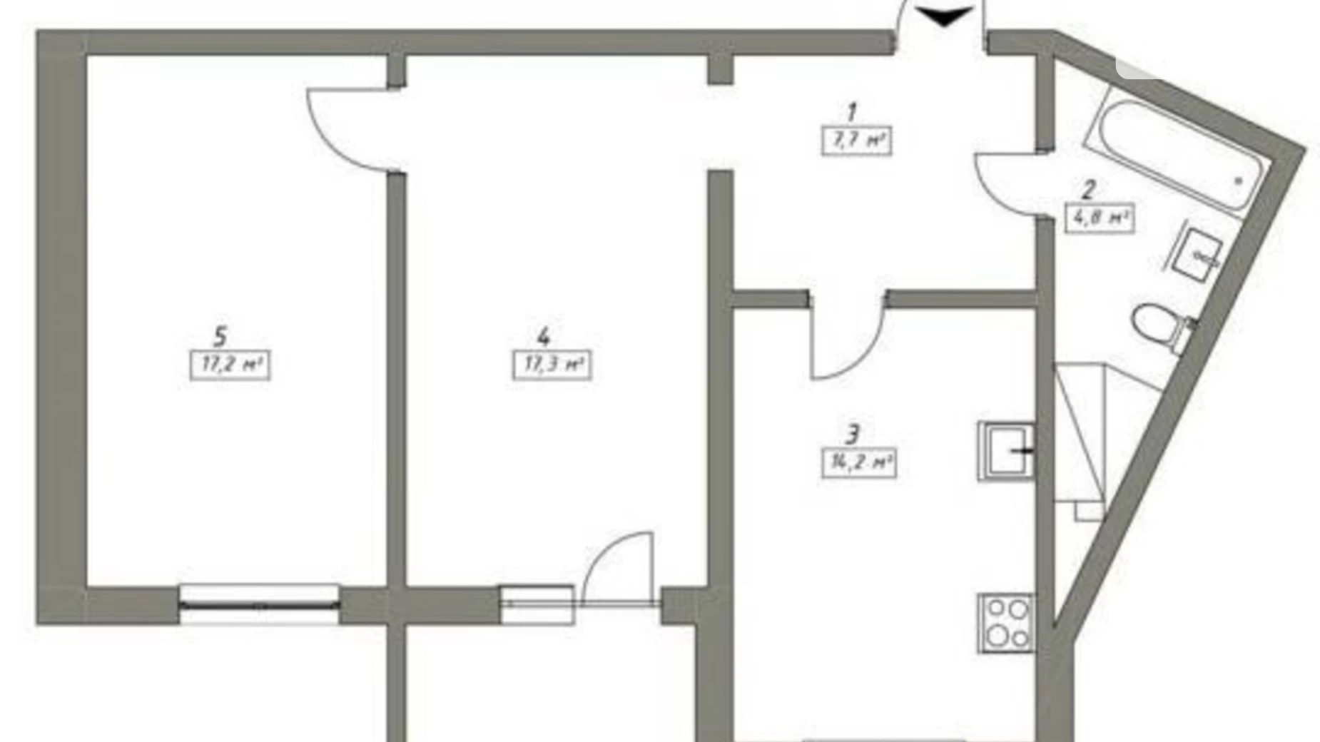 Продается 2-комнатная квартира 63 кв. м в Киеве, просп. Гонгадзе Георгия(Советской Украины), 18Д - фото 4