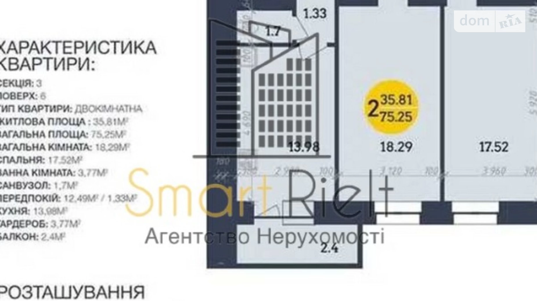 Продается 2-комнатная квартира 75 кв. м в Полтаве, ул. Олександра Оксанченка(Степного Фронта)