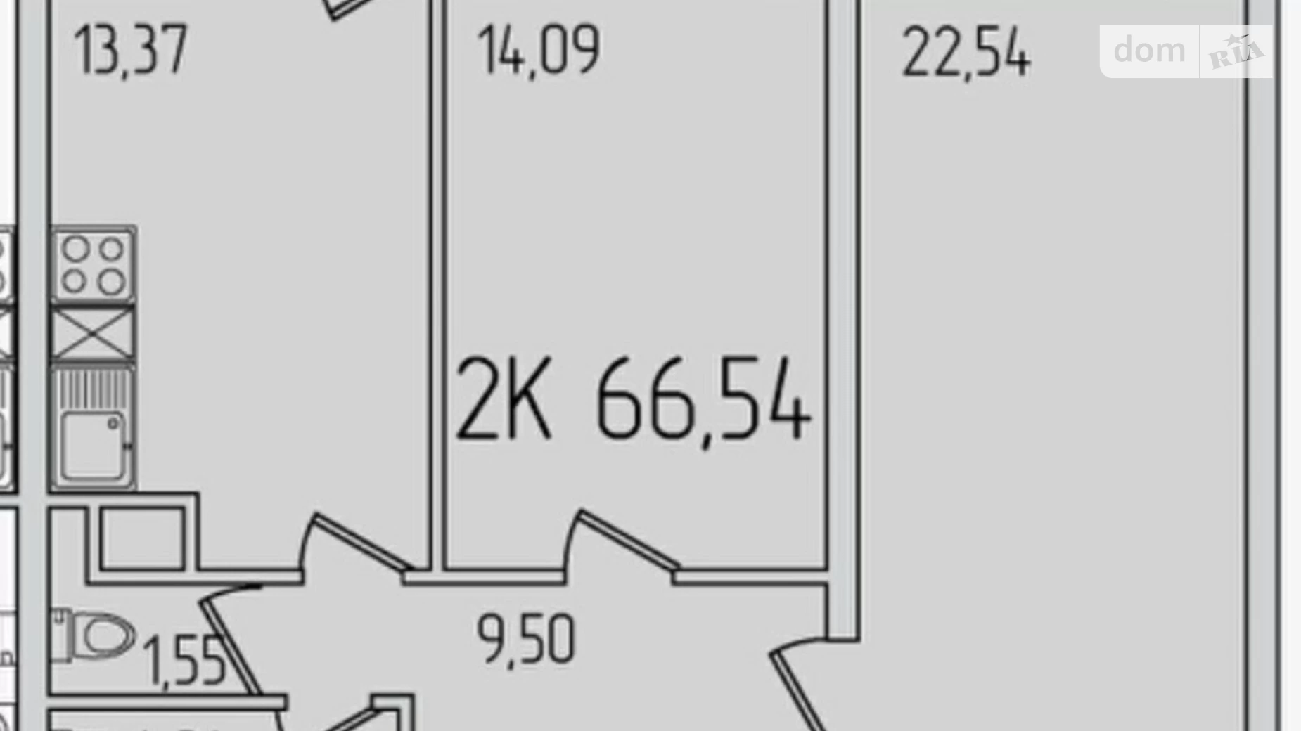 Продается 2-комнатная квартира 66.4 кв. м в Одессе, ул. Академика Сахарова