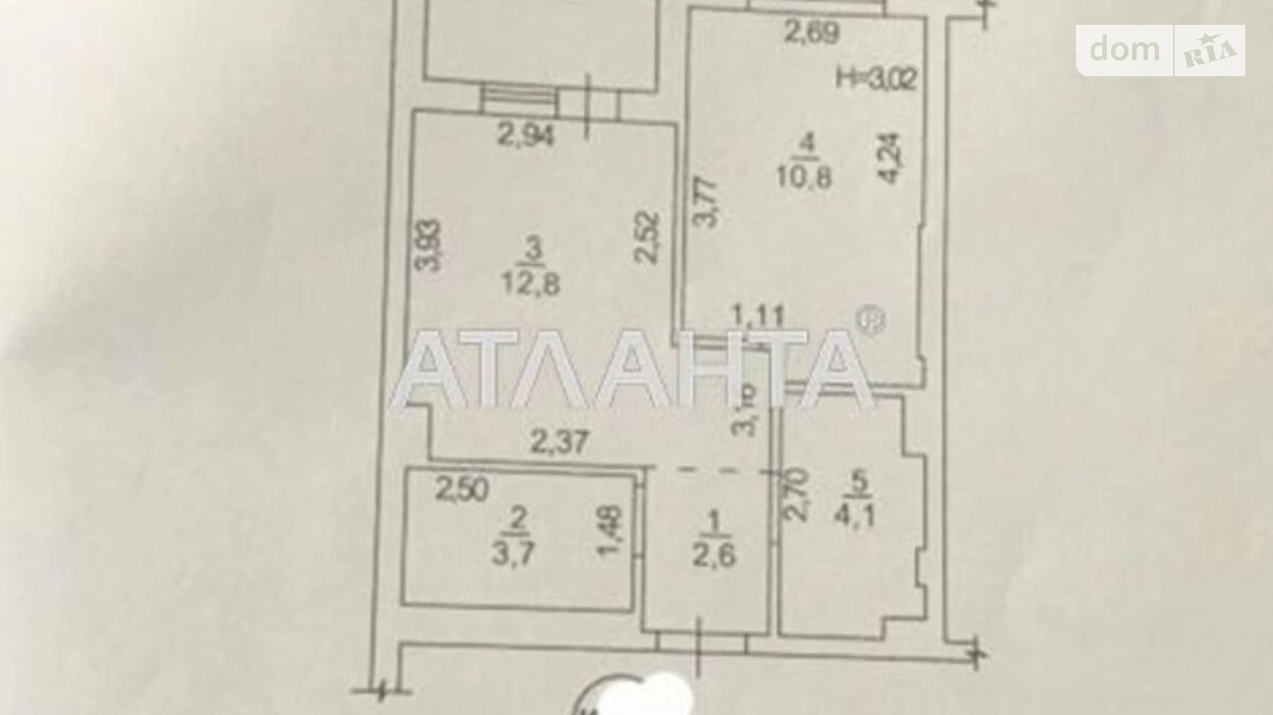 Продается 1-комнатная квартира 37.48 кв. м в Одессе, пер. Куликовский, 2А