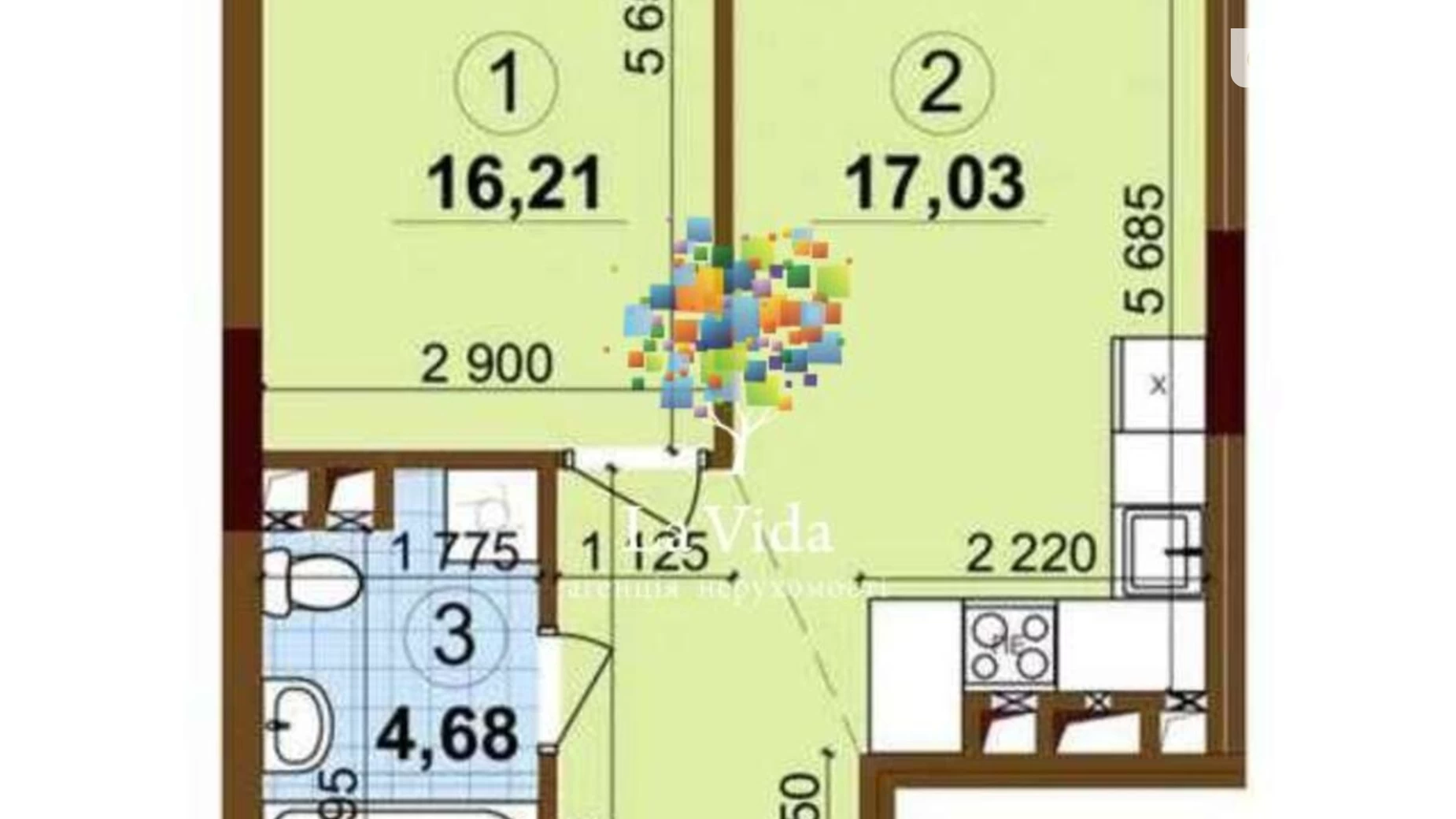 Продается 1-комнатная квартира 52 кв. м в Киеве, ул. Ивана Выговского(Маршала Гречко), 40/12