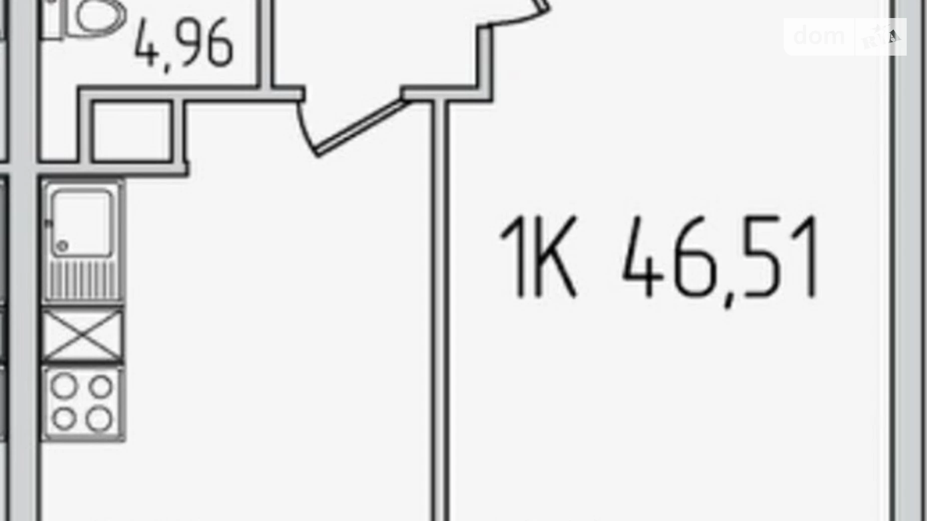 Продается 1-комнатная квартира 46.4 кв. м в Одессе, ул. Академика Сахарова