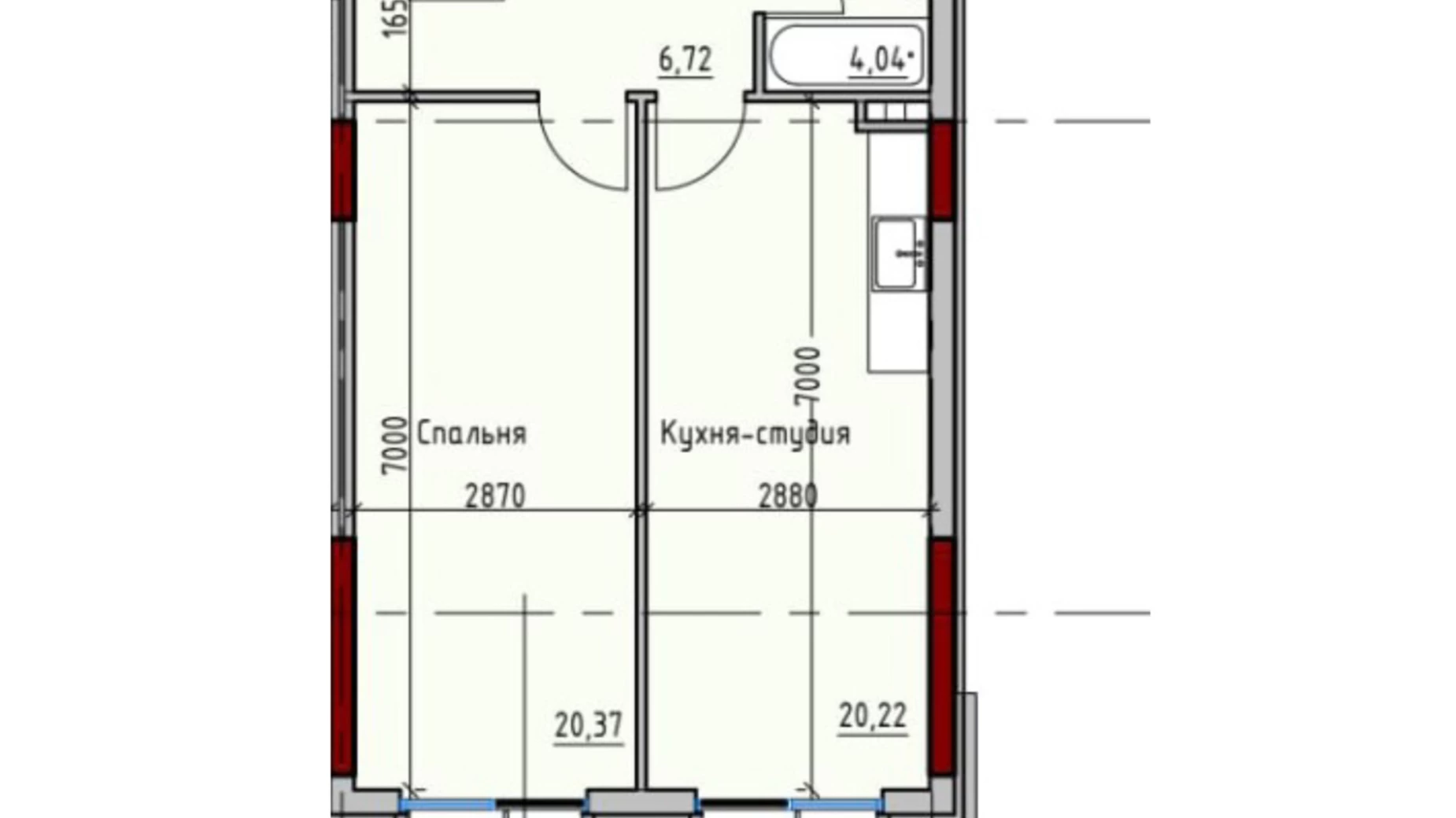 Продается 1-комнатная квартира 54 кв. м в Одессе, ул. Дмитрия Донского, 59/2