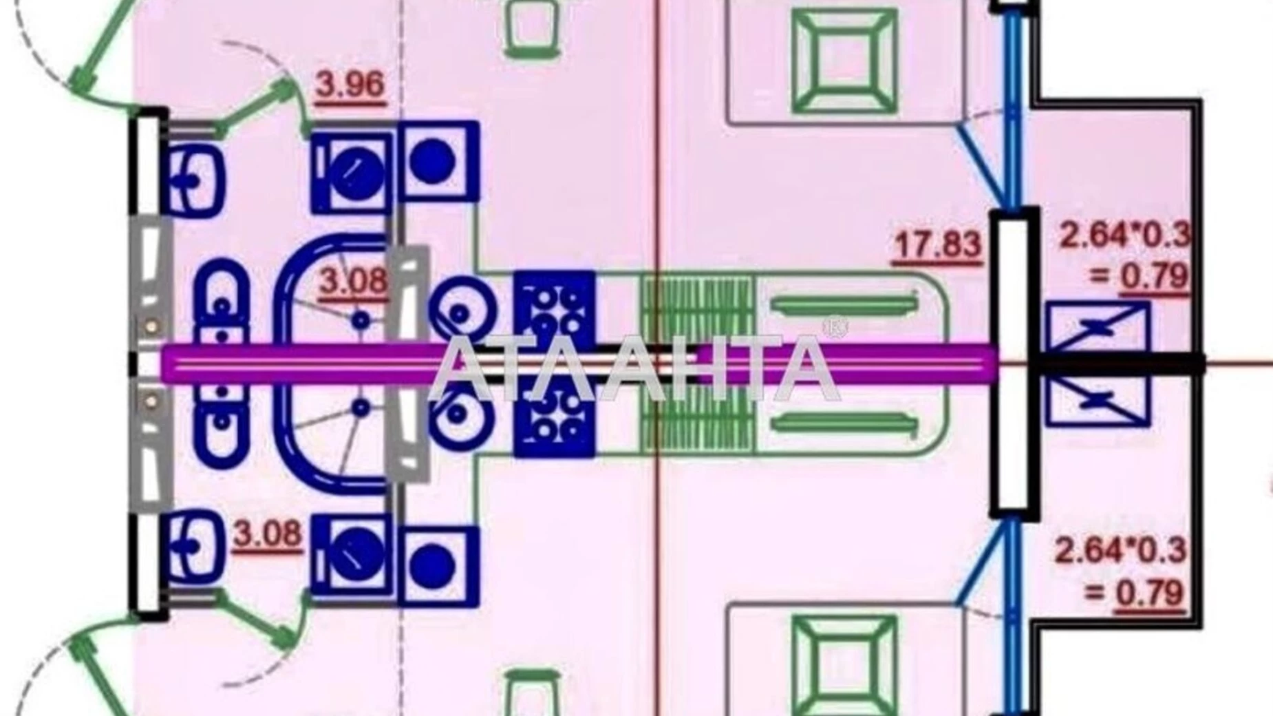 Продается 1-комнатная квартира 26 кв. м в Одессе