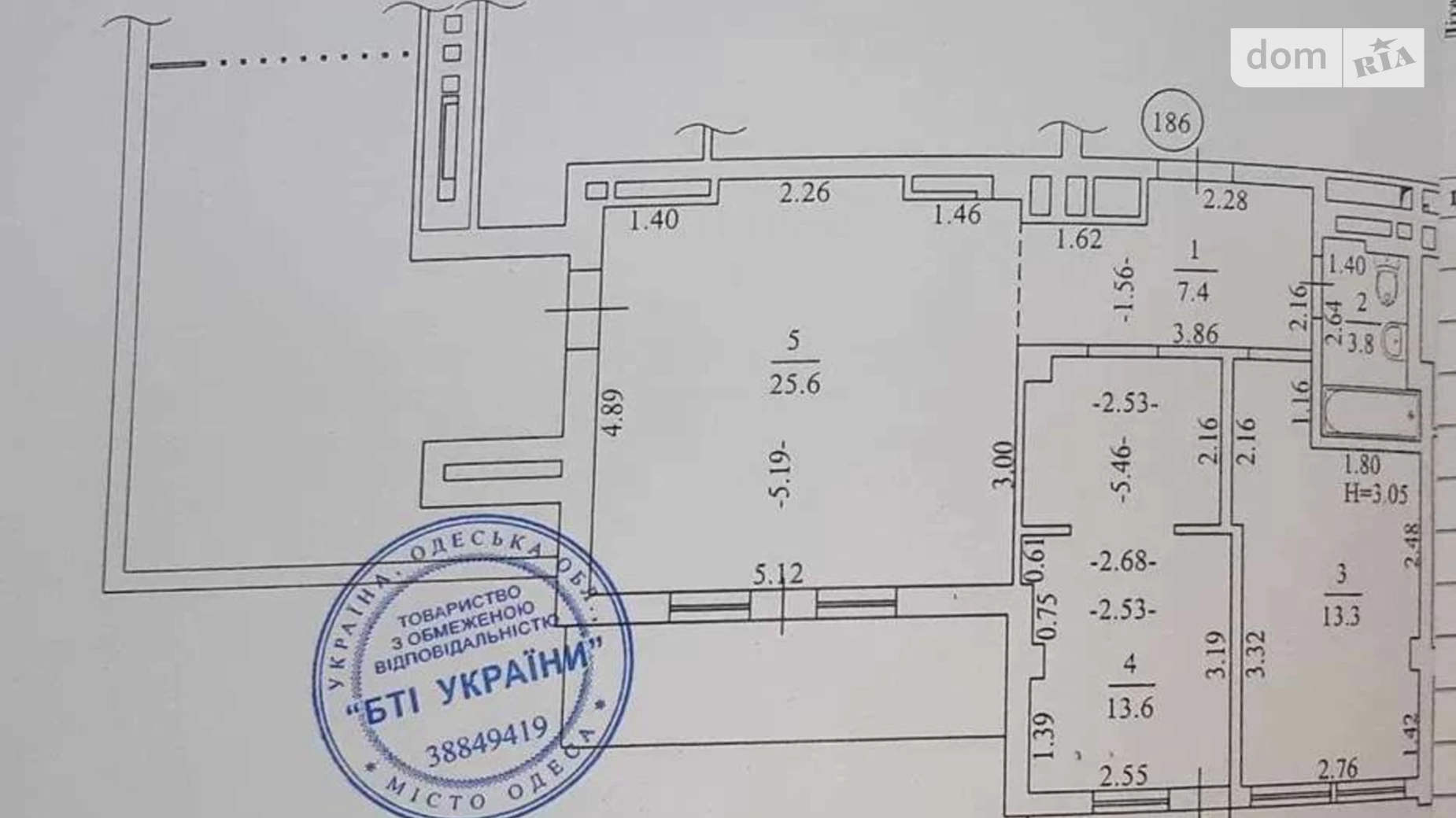 Продается 2-комнатная квартира 76.5 кв. м в Одессе, ул. Дмитрия Донского, 59