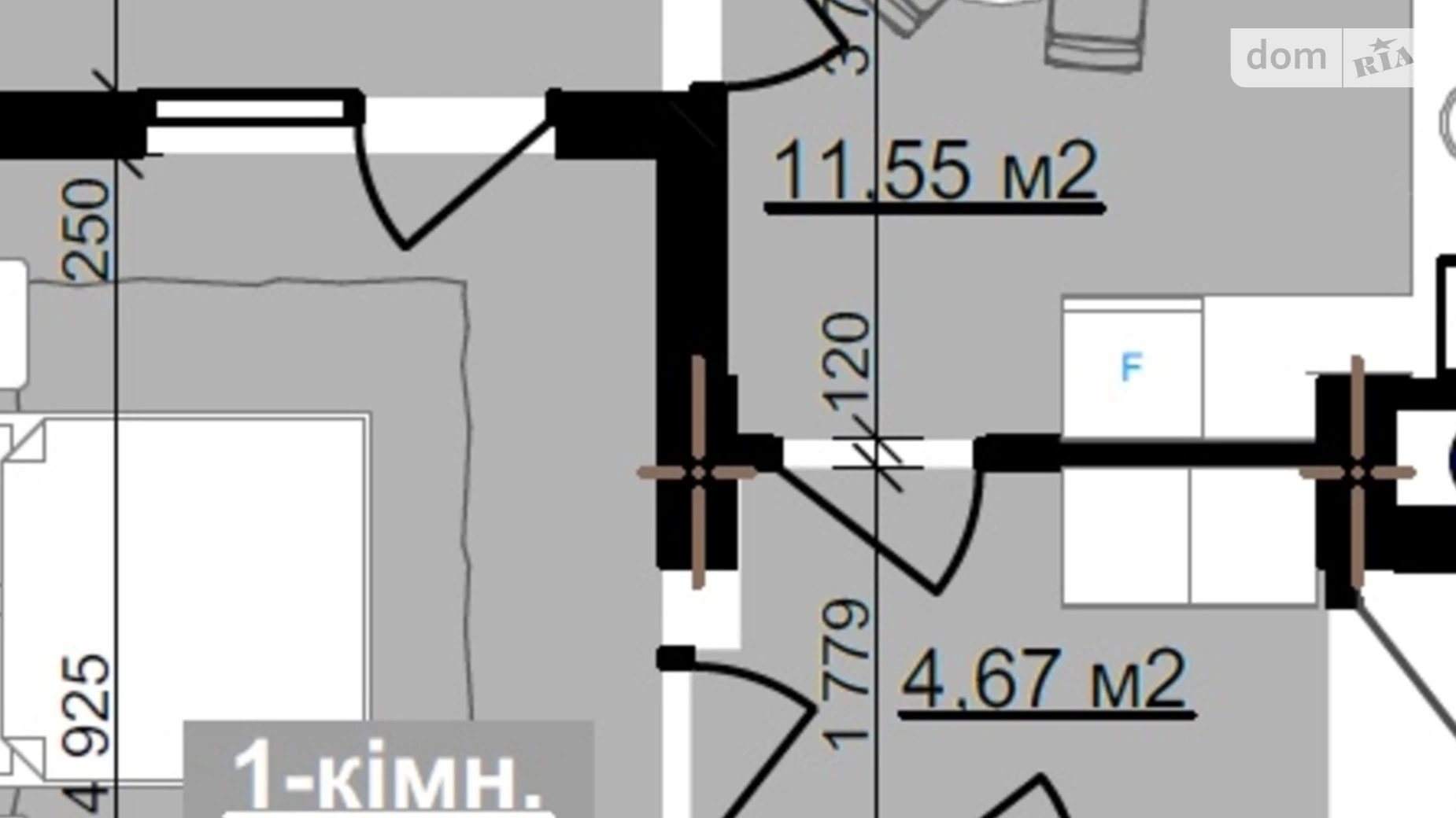 Продается 1-комнатная квартира 42 кв. м в Ивано-Франковске, ул. Национальной Гвардии, 14 - фото 2