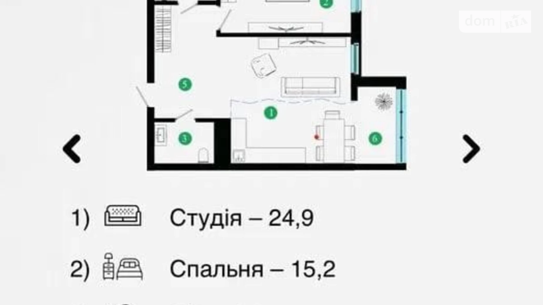 Продается 2-комнатная квартира 64 кв. м в Ивано-Франковске, ул. Химиков - фото 2