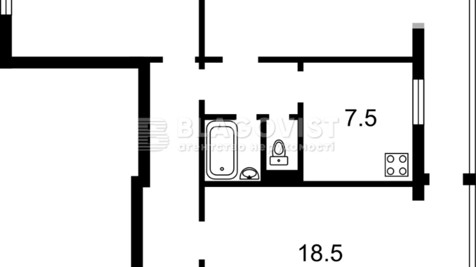 Продается 3-комнатная квартира 71 кв. м в Киеве, ул. Новогоспитальная(Щорса), 5