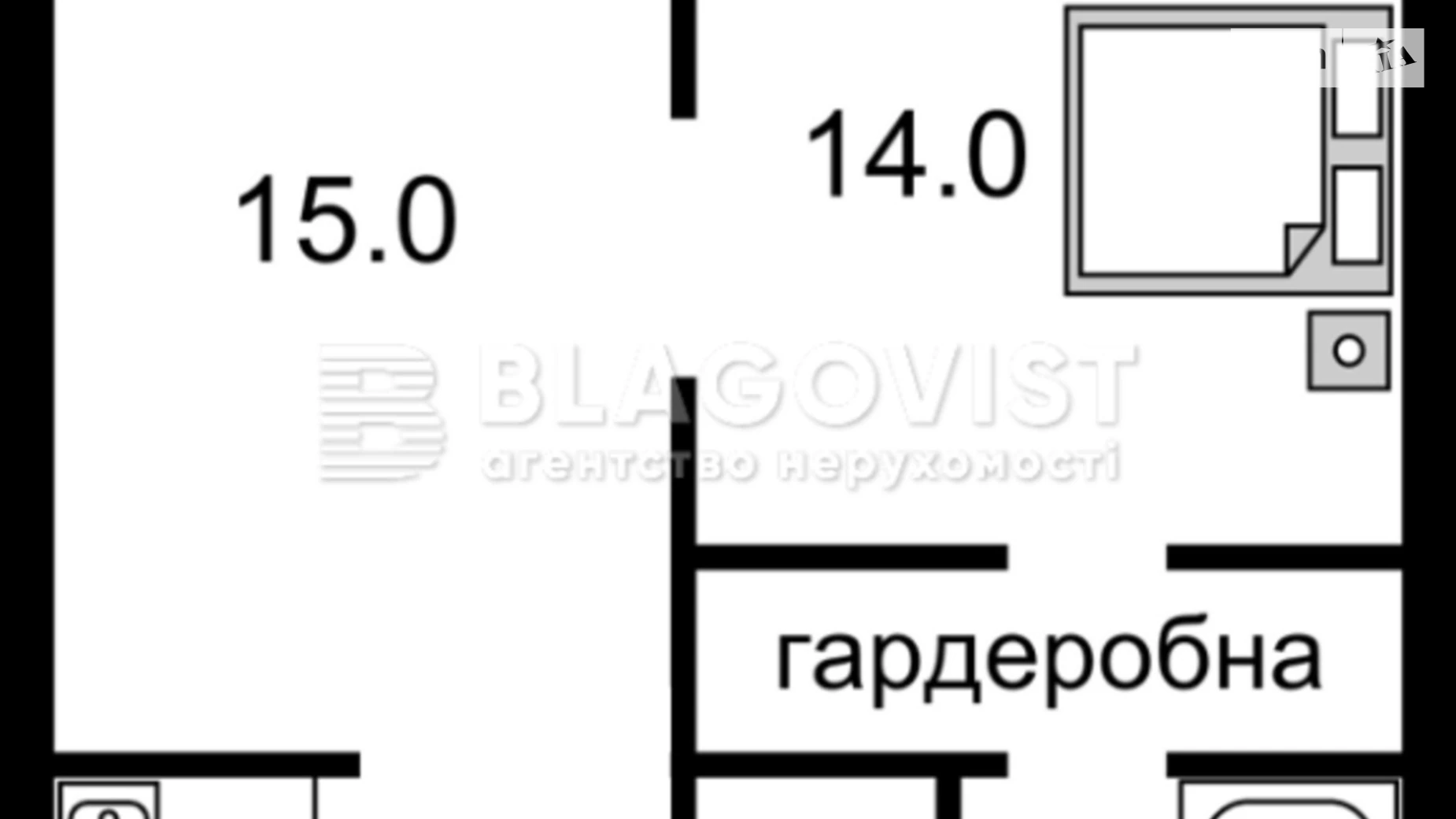 Продається 2-кімнатна квартира 42 кв. м у Києві, вул. Василя Тютюнника, 51/2