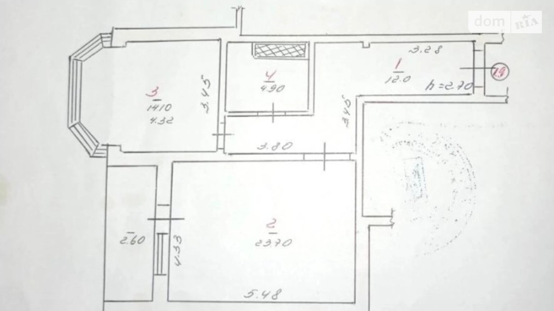 Продается 1-комнатная квартира 54 кв. м в Хмельницком, ул. Лесогриневецкая, 18